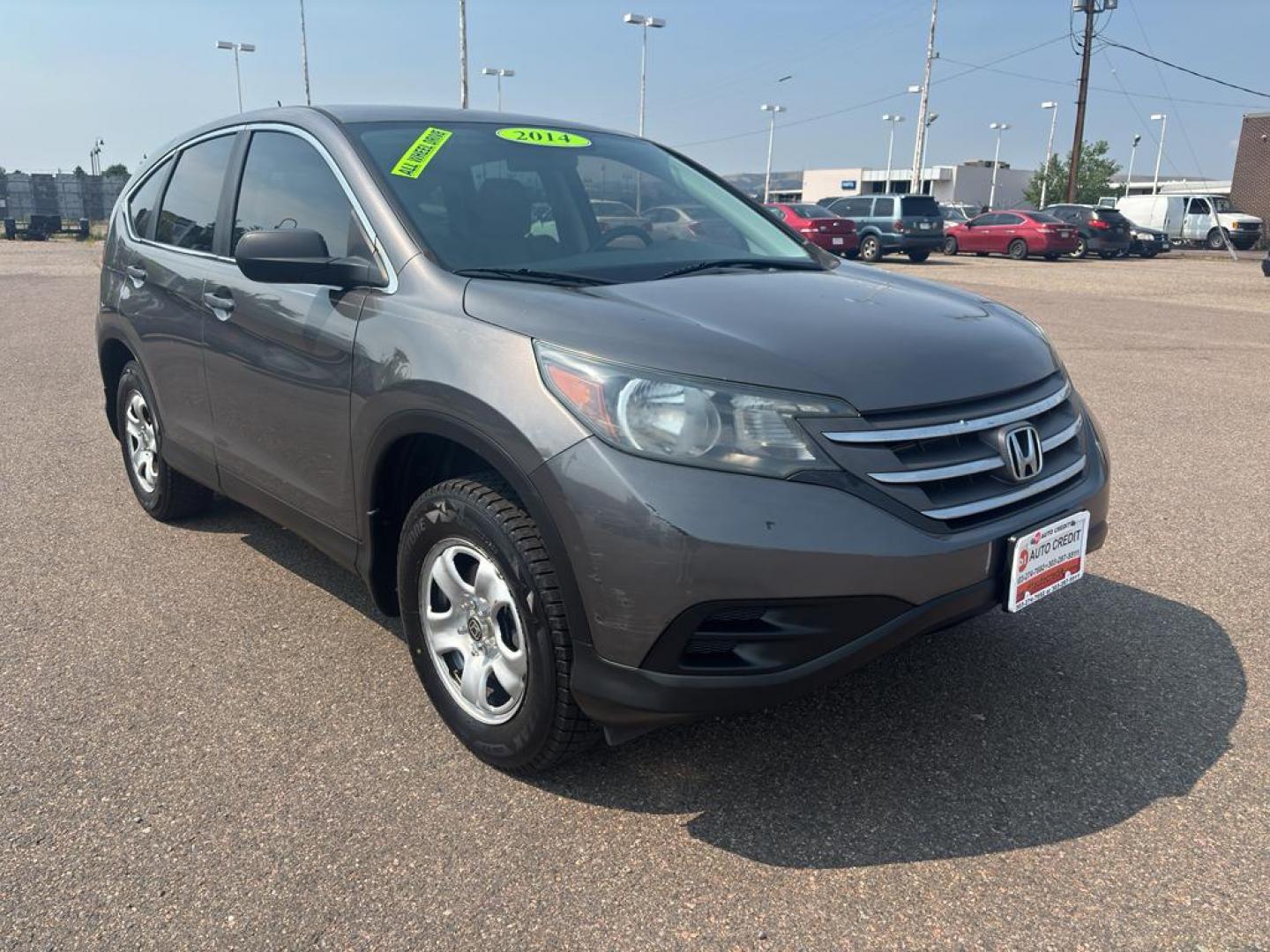 2014 GRAY Honda CR-V LX (2HKRM4H35EH) with an 4 Cyl, 2.4L engine, Automatic transmission, located at 10890 W. Colfax Ave., Lakewood, CO, 80215, (303) 274-7692, 39.739914, -105.120132 - Photo#2