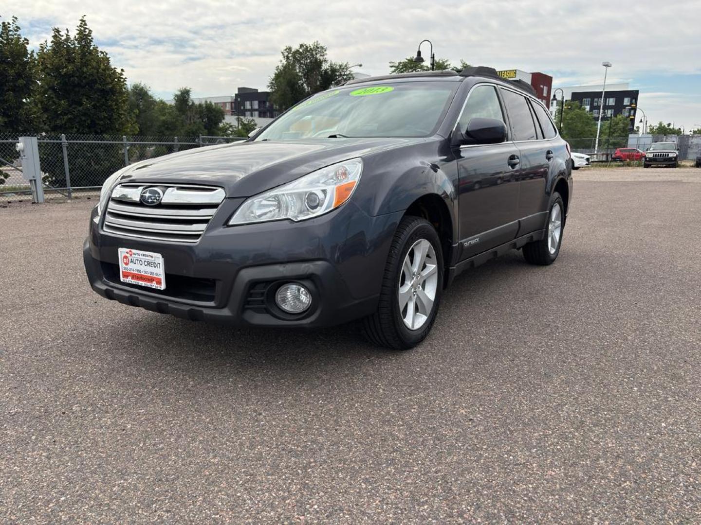 2013 GRAY Subaru Outback 2.5i Premium (4S4BRCGC3D3) with an 4 Cyl, 2.5L engine, Automatic transmission, located at 10890 W. Colfax Ave., Lakewood, CO, 80215, (303) 274-7692, 39.739914, -105.120132 - Photo#0