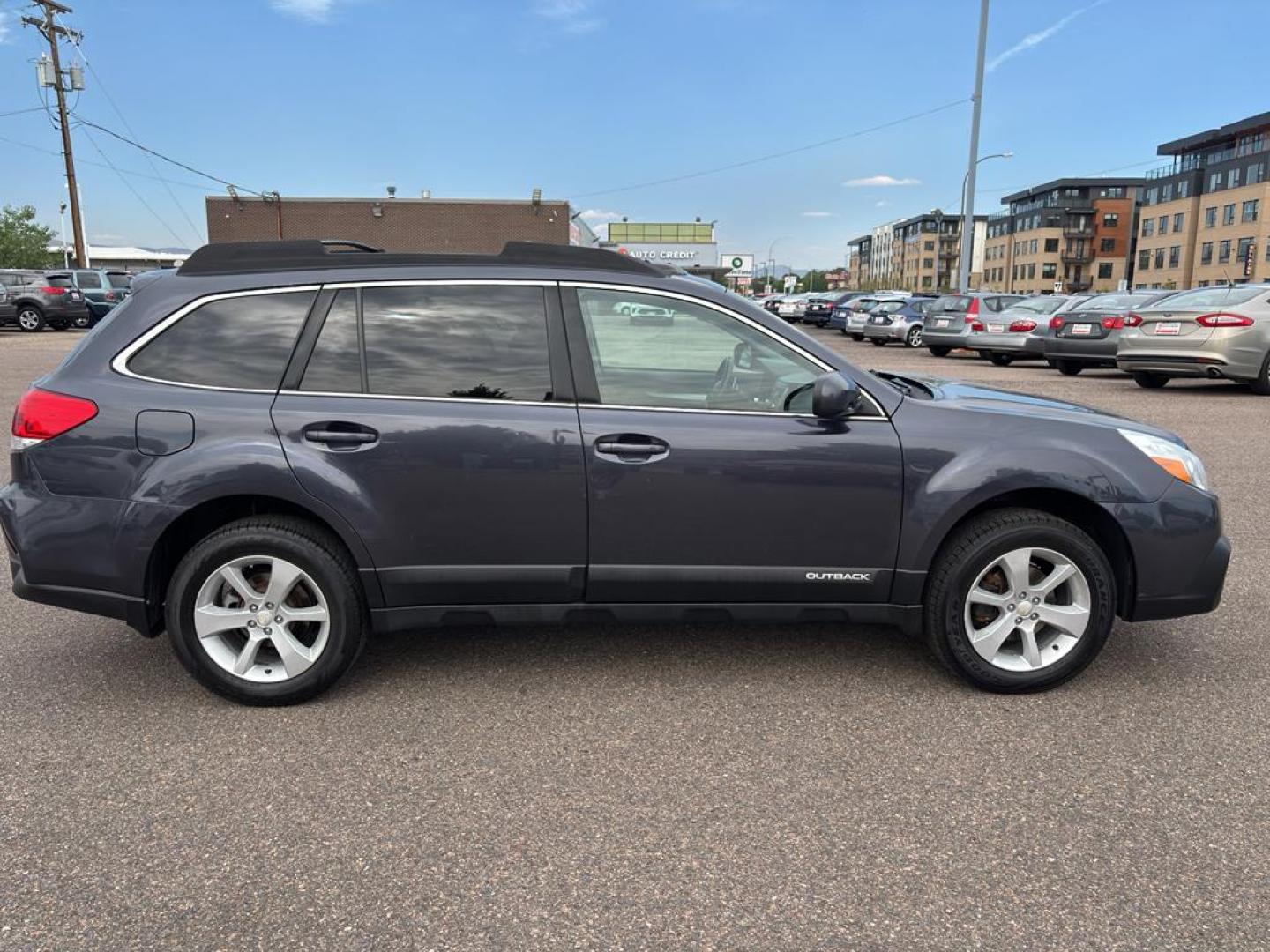 2013 GRAY Subaru Outback 2.5i Premium (4S4BRCGC3D3) with an 4 Cyl, 2.5L engine, Automatic transmission, located at 10890 W. Colfax Ave., Lakewood, CO, 80215, (303) 274-7692, 39.739914, -105.120132 - Photo#2