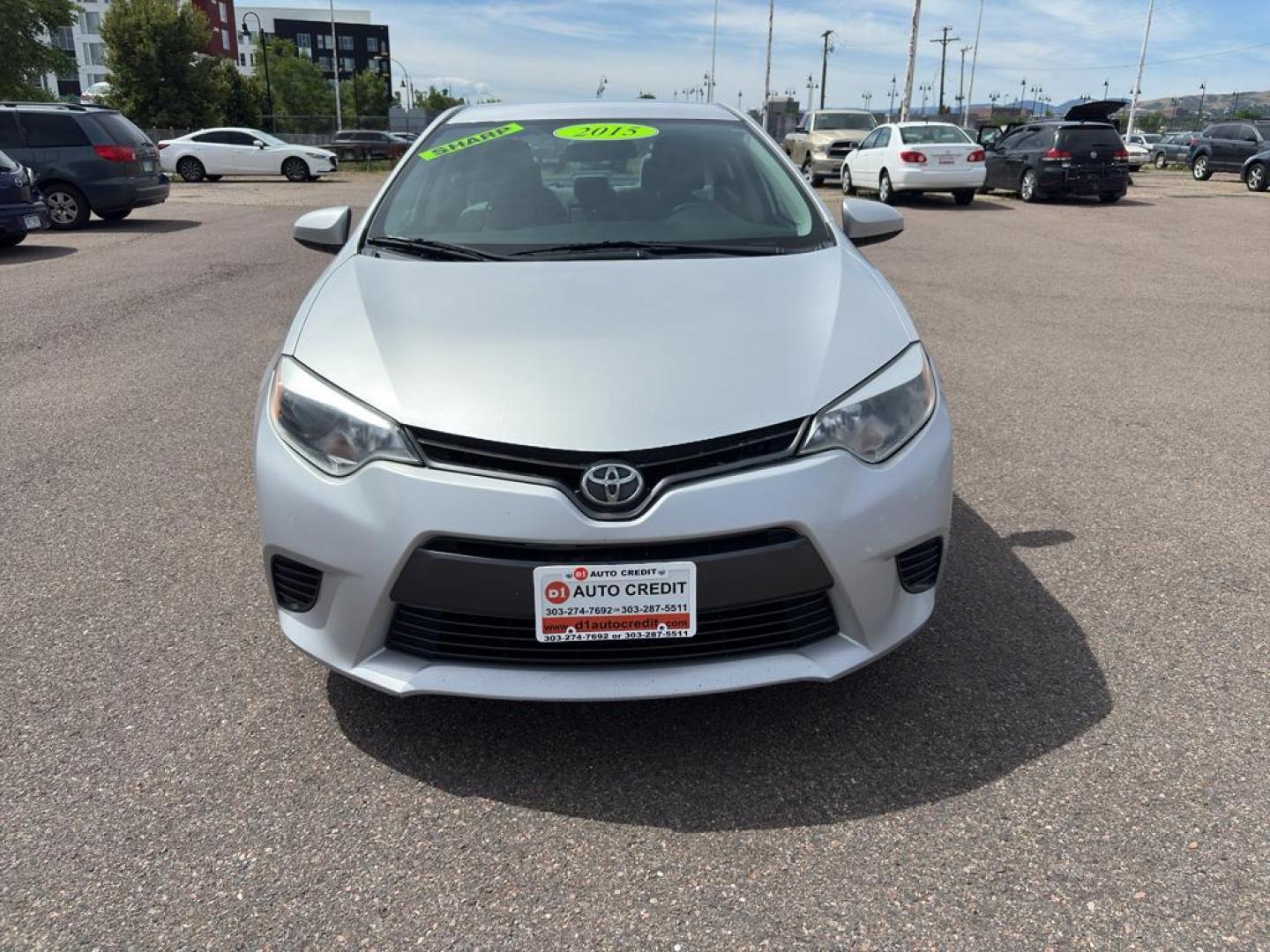 2015 SILVER Toyota Corolla L 4-SPEED AT (5YFBURHE1FP) with an 4 Cyl, 1.8L engine, Automatic transmission, located at 10890 W. Colfax Ave., Lakewood, CO, 80215, (303) 274-7692, 39.739914, -105.120132 - Photo#1