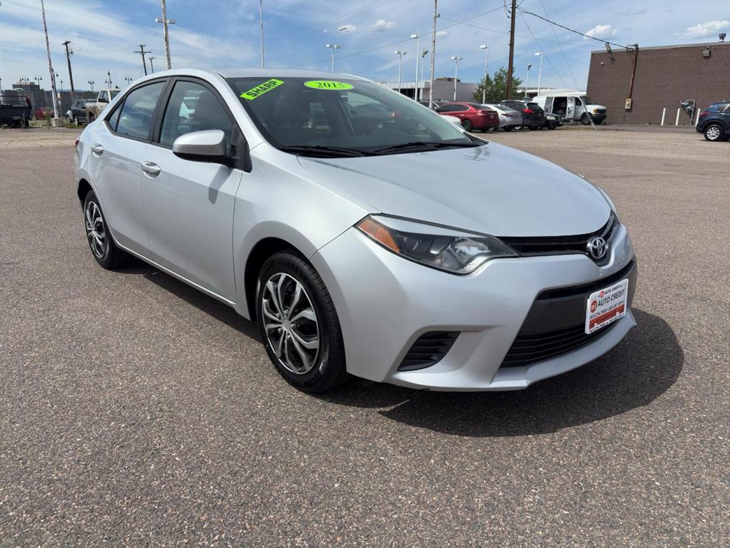 2015 SILVER Toyota Corolla L 4-SPEED AT (5YFBURHE1FP) with an 4 Cyl, 1.8L engine, Automatic transmission, located at 10890 W. Colfax Ave., Lakewood, CO, 80215, (303) 274-7692, 39.739914, -105.120132 - Photo#2