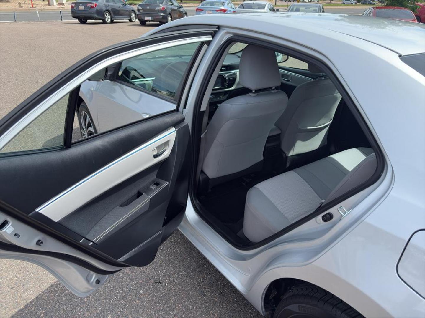 2015 SILVER Toyota Corolla L 4-SPEED AT (5YFBURHE1FP) with an 4 Cyl, 1.8L engine, Automatic transmission, located at 10890 W. Colfax Ave., Lakewood, CO, 80215, (303) 274-7692, 39.739914, -105.120132 - Photo#12
