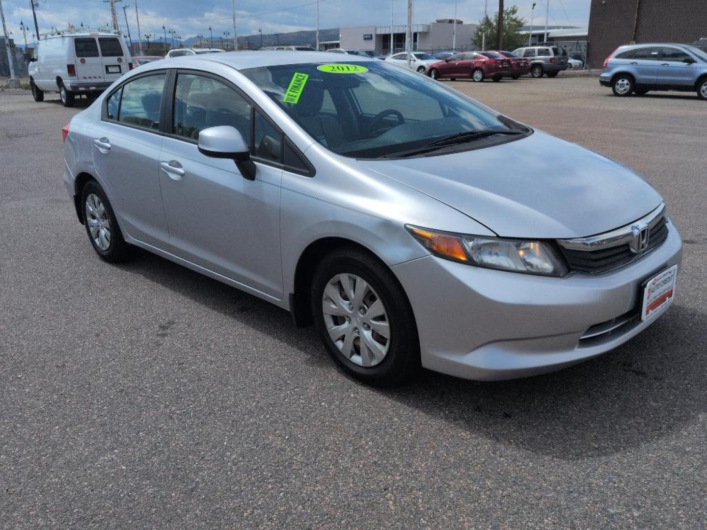 2012 GRAY Honda Civic LX (2HGFB2F50CH) with an 4 Cyl, 1.8L engine, Automatic transmission, located at 10890 W. Colfax Ave., Lakewood, CO, 80215, (303) 274-7692, 39.739914, -105.120132 - Photo#2