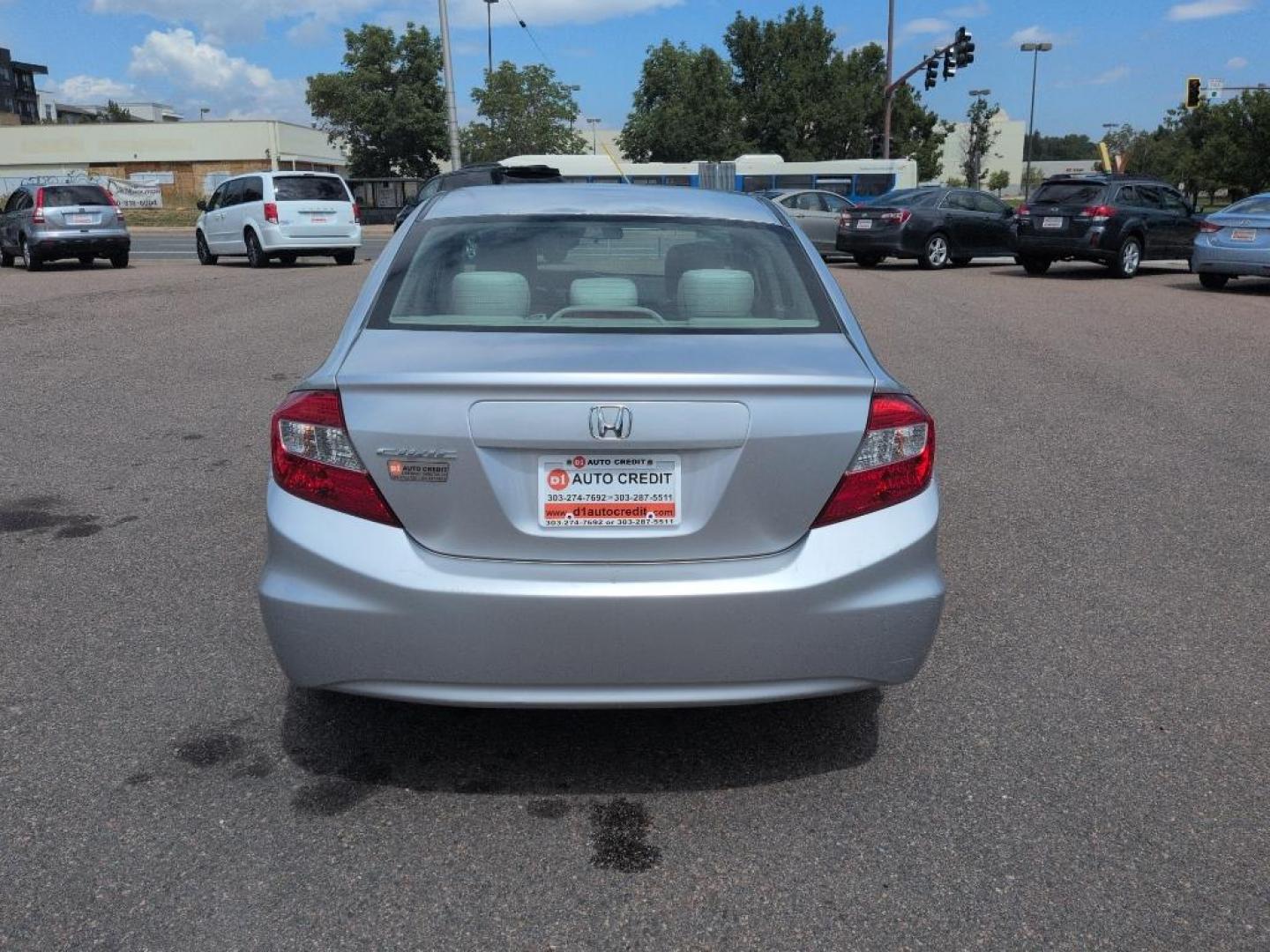 2012 GRAY Honda Civic LX (2HGFB2F50CH) with an 4 Cyl, 1.8L engine, Automatic transmission, located at 10890 W. Colfax Ave., Lakewood, CO, 80215, (303) 274-7692, 39.739914, -105.120132 - Photo#5