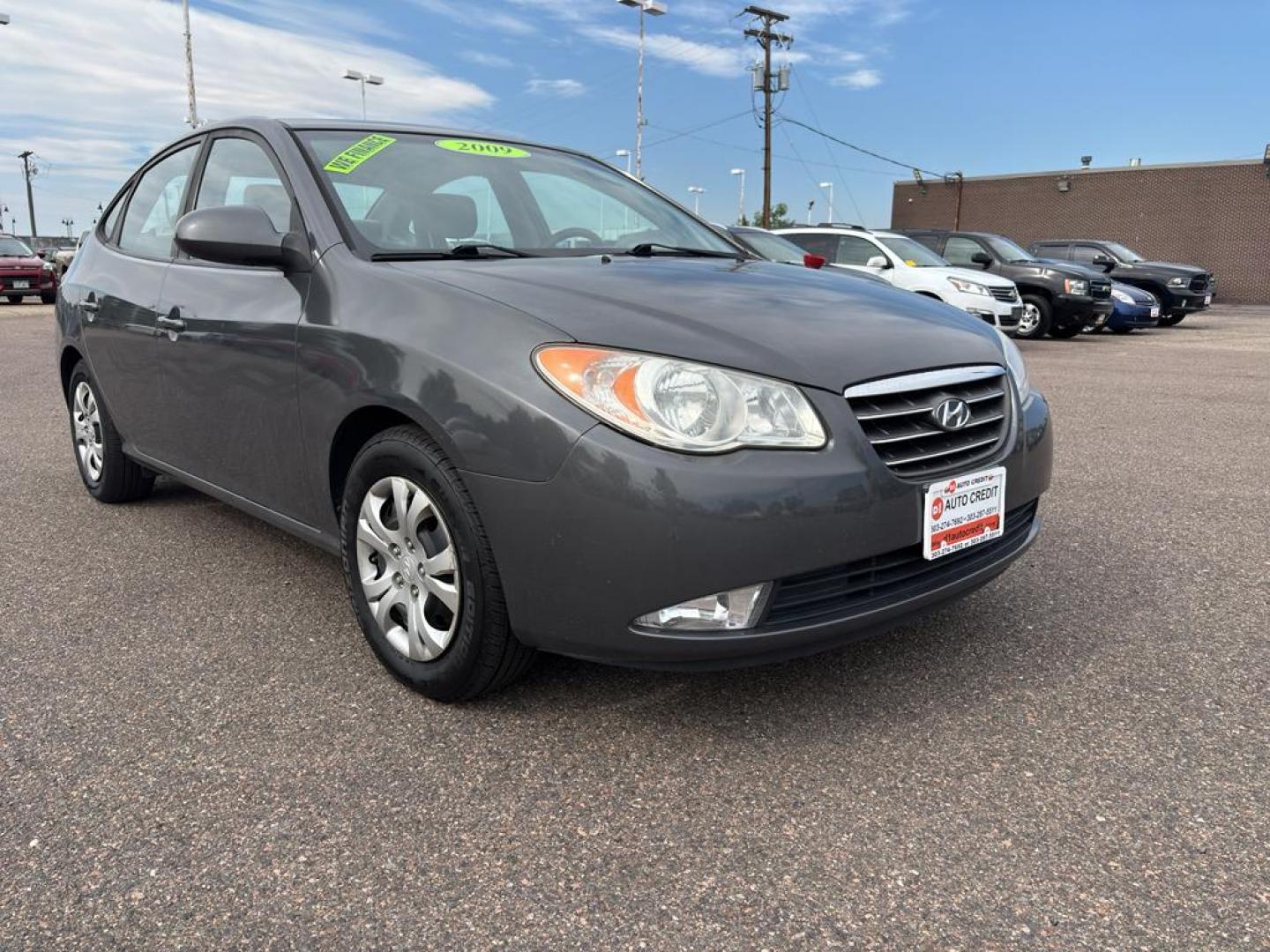 2009 GRAY Hyundai Elantra GLS (KMHDU46D69U) with an 4 Cyl, 2.0L engine, Automatic transmission, located at 10890 W. Colfax Ave., Lakewood, CO, 80215, (303) 274-7692, 39.739914, -105.120132 - Photo#1