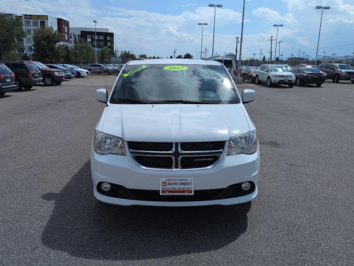2017 WHITE Dodge Grand Caravan SXT (2C4RDGCG2HR) with an V6, 3.6L engine, Automatic transmission, located at 10890 W. Colfax Ave., Lakewood, CO, 80215, (303) 274-7692, 39.739914, -105.120132 - Photo#1
