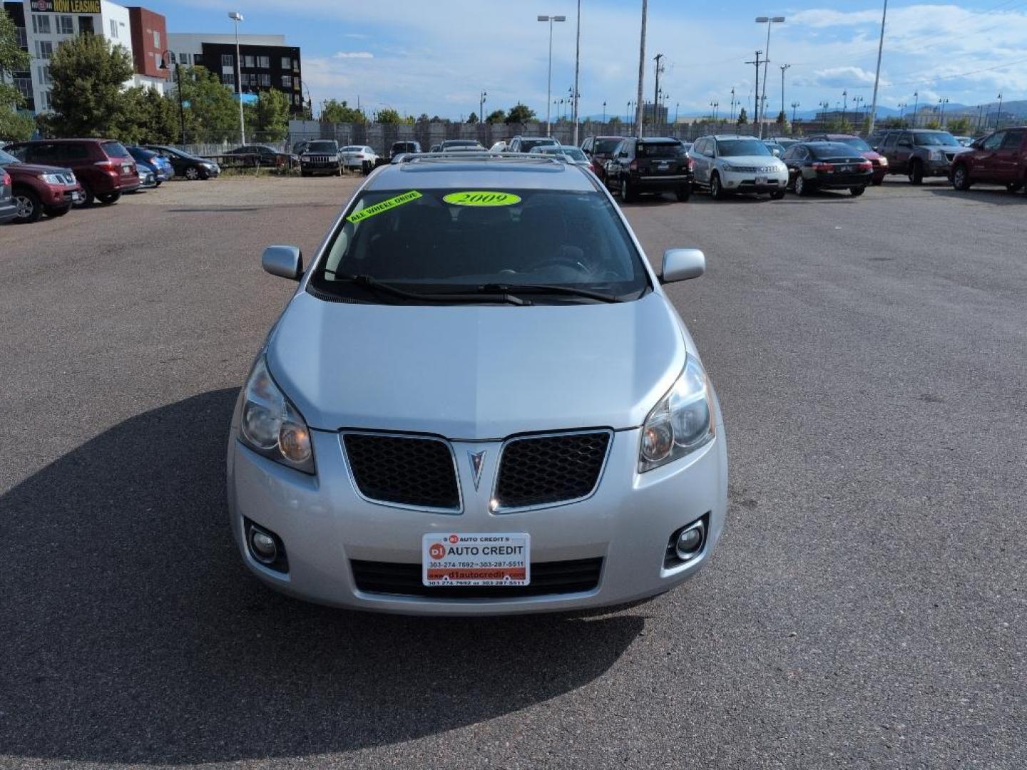 2009 SILVER Pontiac Vibe Base (5Y2SM67089Z) with an 4 Cyl, 2.4L engine, Automatic transmission, located at 10890 W. Colfax Ave., Lakewood, CO, 80215, (303) 274-7692, 39.739914, -105.120132 - Photo#1