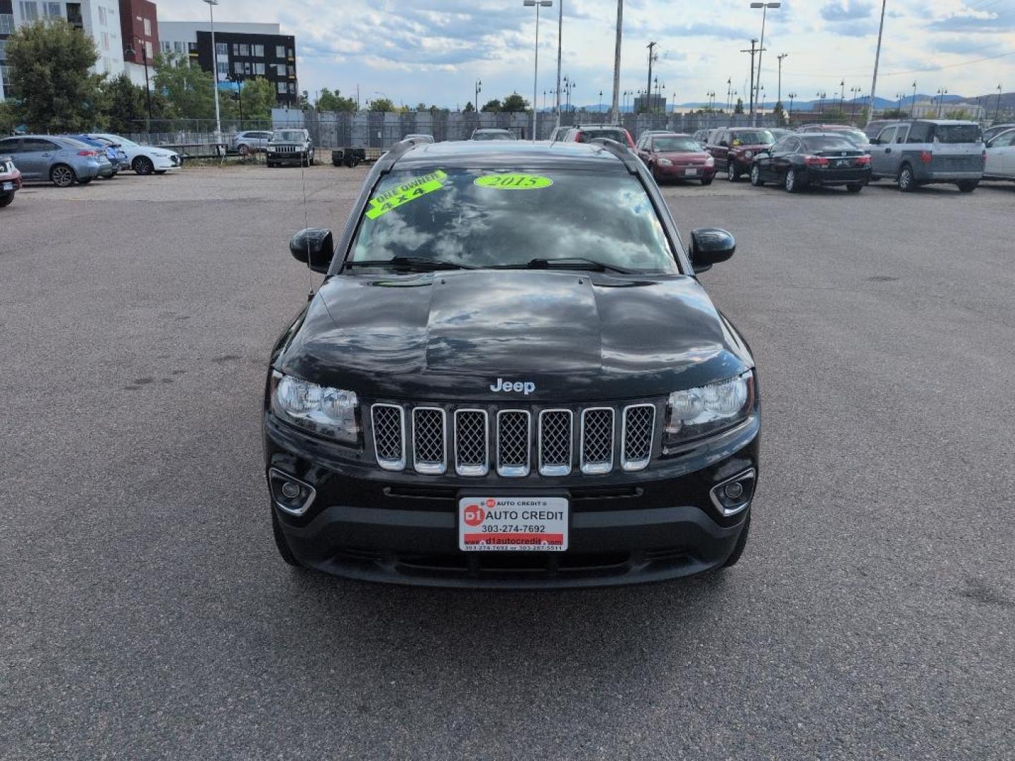 2015 BLACK Jeep Compass Latitude (1C4NJDEB8FD) with an 4 Cyl, 2.4L engine, Automatic transmission, located at 10890 W. Colfax Ave., Lakewood, CO, 80215, (303) 274-7692, 39.739914, -105.120132 - Photo#1