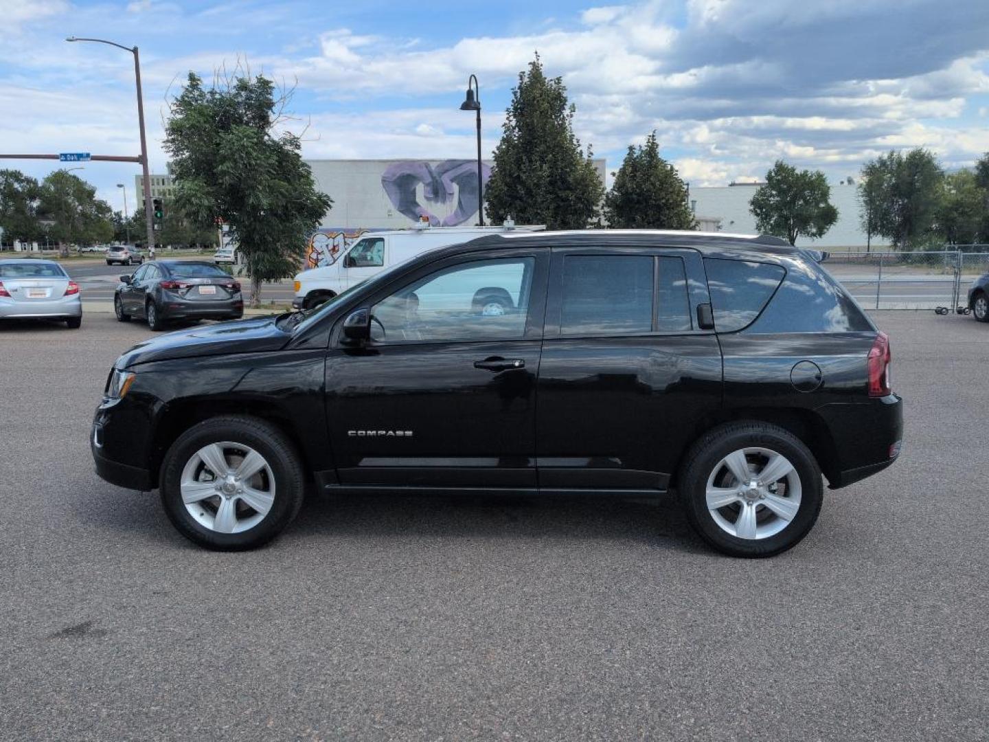 2015 BLACK Jeep Compass Latitude (1C4NJDEB8FD) with an 4 Cyl, 2.4L engine, Automatic transmission, located at 10890 W. Colfax Ave., Lakewood, CO, 80215, (303) 274-7692, 39.739914, -105.120132 - Photo#7