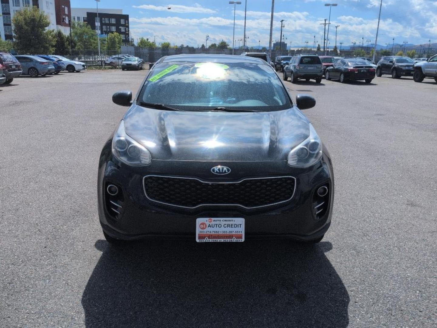 2017 BLACK Kia Sportage LX (KNDPMCAC9H7) with an 4 Cyl, 2.4L engine, Automatic transmission, located at 10890 W. Colfax Ave., Lakewood, CO, 80215, (303) 274-7692, 39.739914, -105.120132 - Photo#1