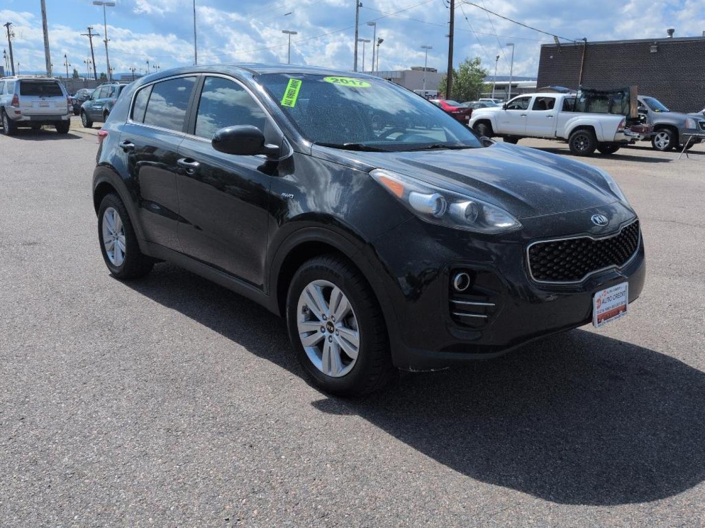 2017 BLACK Kia Sportage LX (KNDPMCAC9H7) with an 4 Cyl, 2.4L engine, Automatic transmission, located at 10890 W. Colfax Ave., Lakewood, CO, 80215, (303) 274-7692, 39.739914, -105.120132 - Photo#2