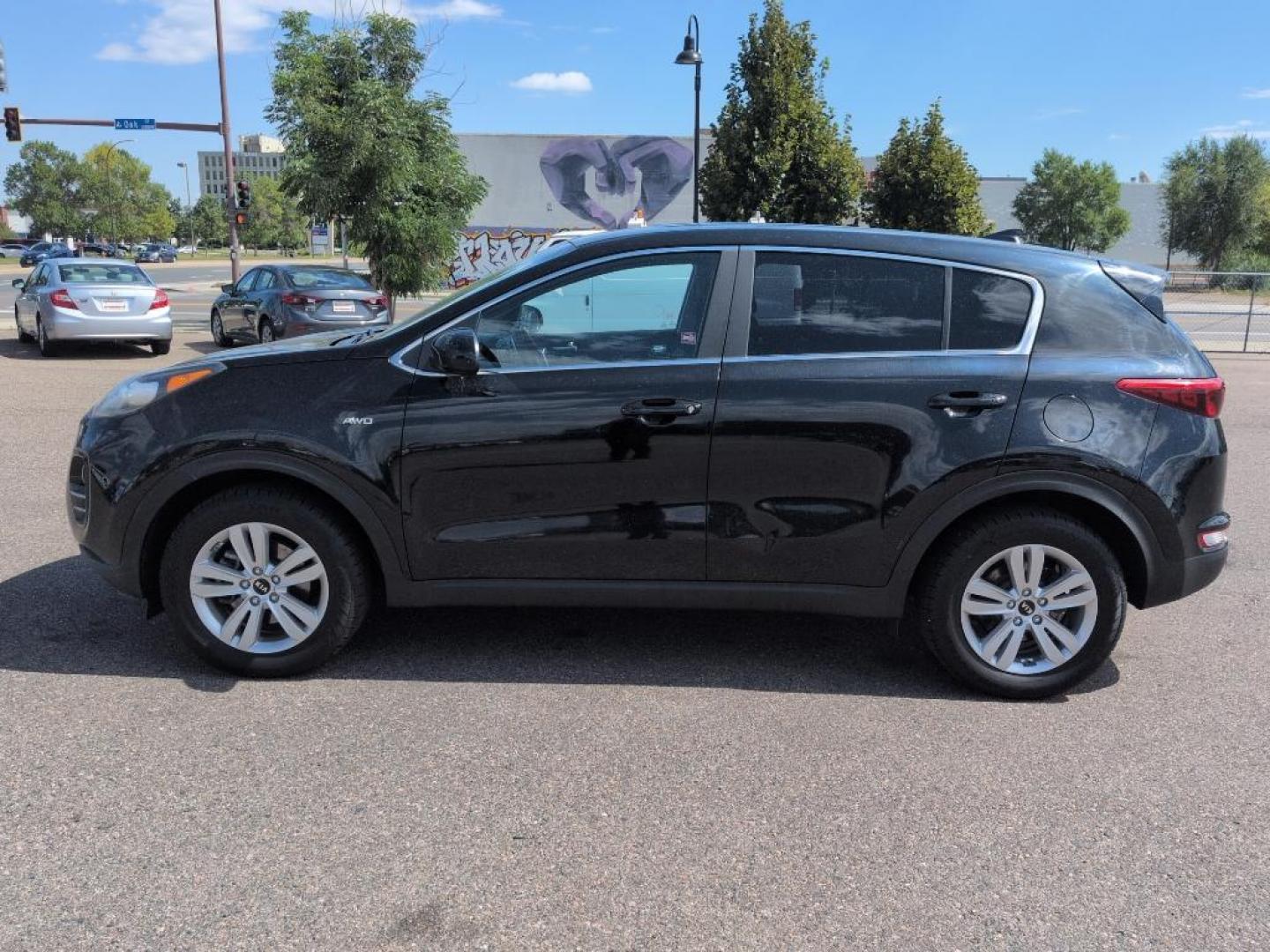 2017 BLACK Kia Sportage LX (KNDPMCAC9H7) with an 4 Cyl, 2.4L engine, Automatic transmission, located at 10890 W. Colfax Ave., Lakewood, CO, 80215, (303) 274-7692, 39.739914, -105.120132 - Photo#7
