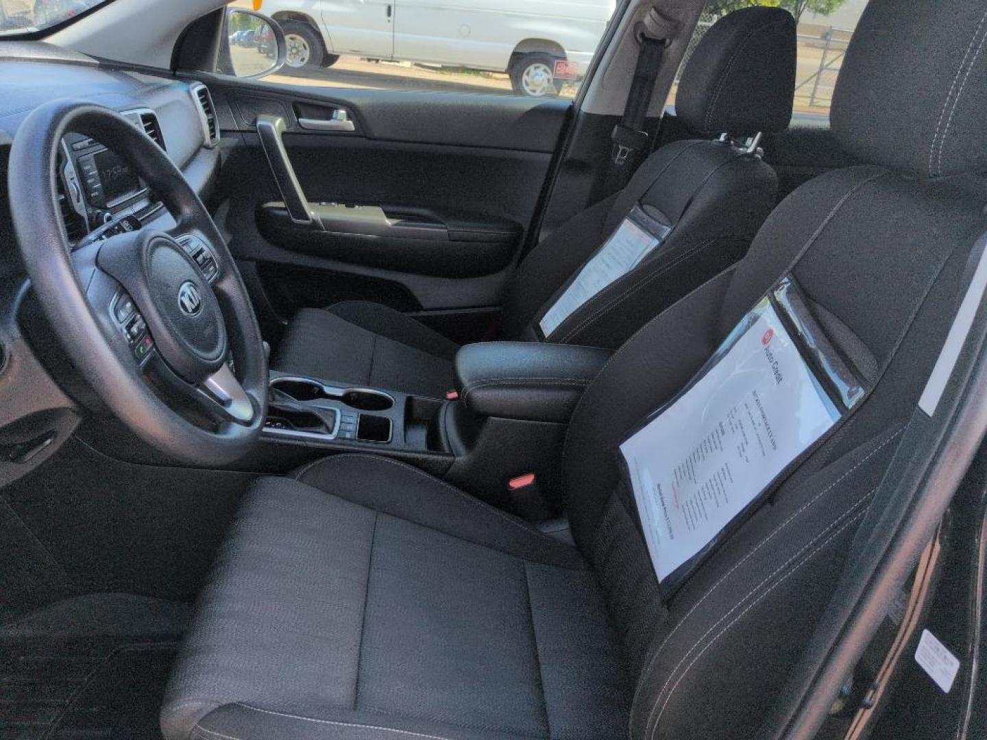 2017 BLACK Kia Sportage LX (KNDPMCAC9H7) with an 4 Cyl, 2.4L engine, Automatic transmission, located at 10890 W. Colfax Ave., Lakewood, CO, 80215, (303) 274-7692, 39.739914, -105.120132 - Photo#9