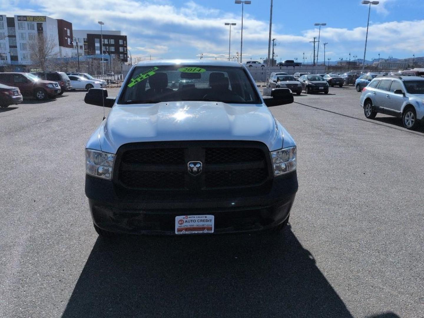 2014 WHITE Ram 1500 TRADESMAN QUAD CAB 4 (1C6RR7FTXES) with an V8, 5.7L engine, Automatic transmission, located at 10890 W. Colfax Ave., Lakewood, CO, 80215, (303) 274-7692, 39.739914, -105.120132 - Photo#1