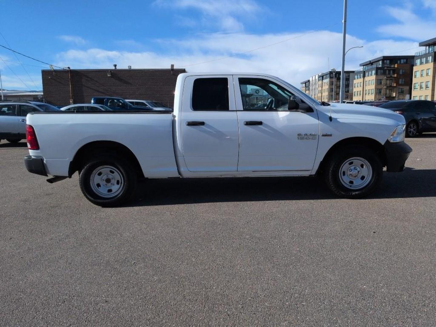 2014 WHITE Ram 1500 TRADESMAN QUAD CAB 4 (1C6RR7FTXES) with an V8, 5.7L engine, Automatic transmission, located at 10890 W. Colfax Ave., Lakewood, CO, 80215, (303) 274-7692, 39.739914, -105.120132 - Photo#3