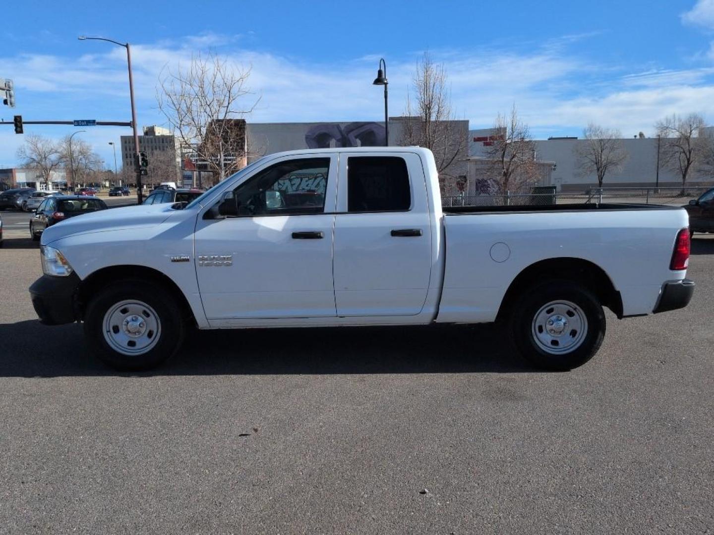 2014 WHITE Ram 1500 TRADESMAN QUAD CAB 4 (1C6RR7FTXES) with an V8, 5.7L engine, Automatic transmission, located at 10890 W. Colfax Ave., Lakewood, CO, 80215, (303) 274-7692, 39.739914, -105.120132 - Photo#7