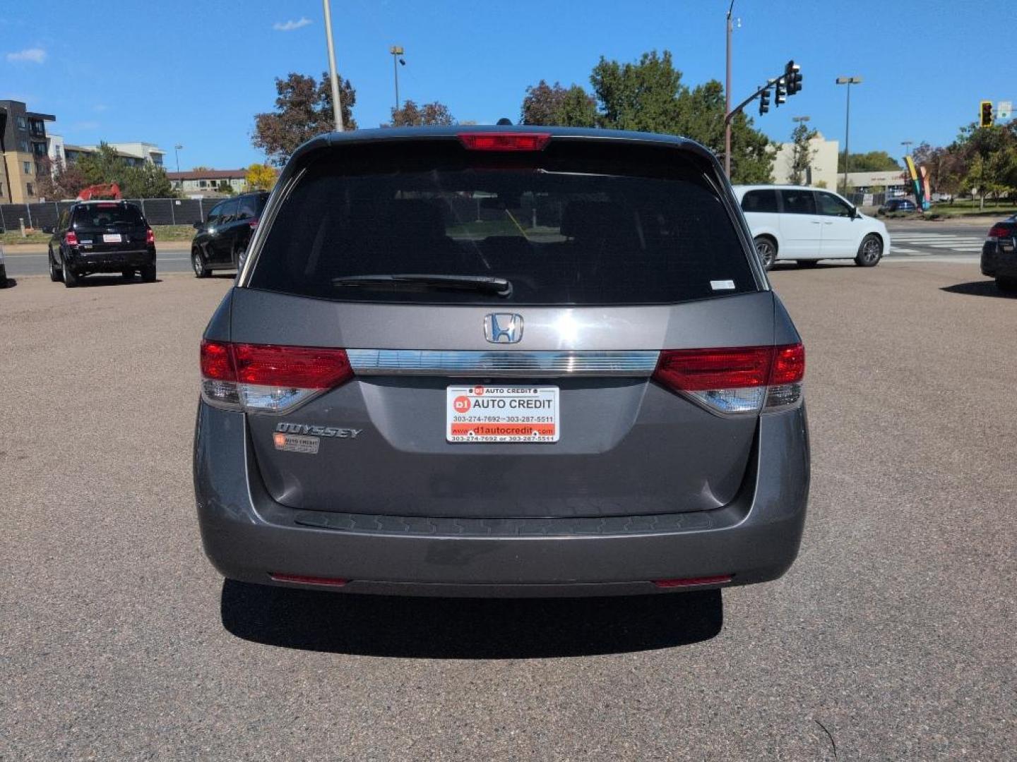 2014 GRAY Honda Odyssey EX-L (5FNRL5H65EB) with an V6, 3.5L engine, Automatic transmission, located at 10890 W. Colfax Ave., Lakewood, CO, 80215, (303) 274-7692, 39.739914, -105.120132 - Photo#5