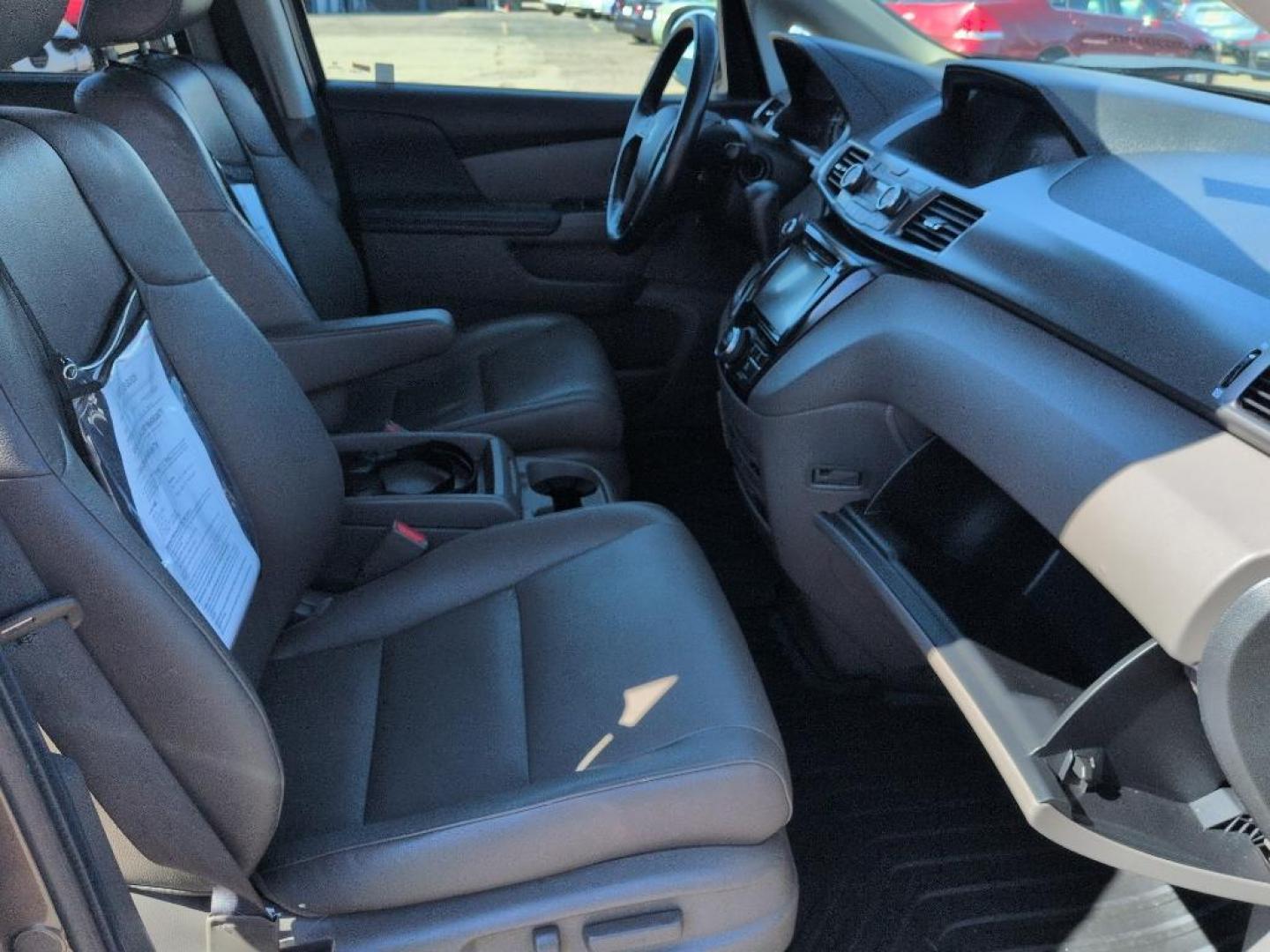 2014 GRAY Honda Odyssey EX-L (5FNRL5H65EB) with an V6, 3.5L engine, Automatic transmission, located at 10890 W. Colfax Ave., Lakewood, CO, 80215, (303) 274-7692, 39.739914, -105.120132 - Photo#17