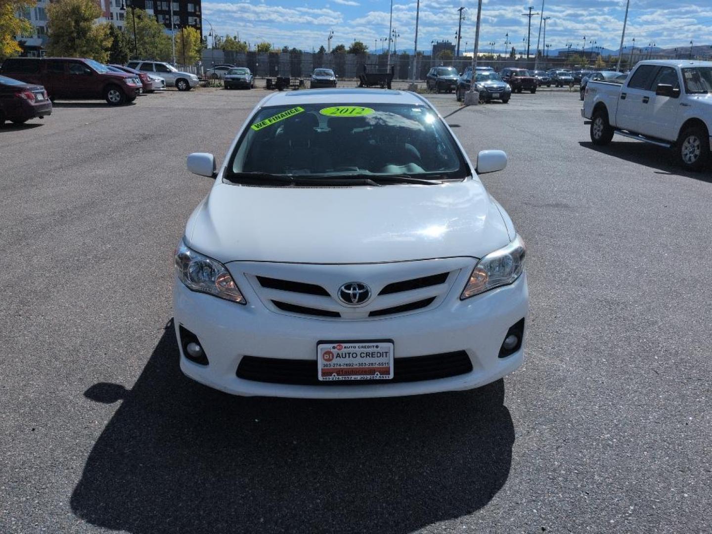 2012 WHITE Toyota Corolla LE 4-SPEED AT (5YFBU4EEXCP) with an 4 Cyl, 1.8L engine, Automatic transmission, located at 10890 W. Colfax Ave., Lakewood, CO, 80215, (303) 274-7692, 39.739914, -105.120132 - Photo#1