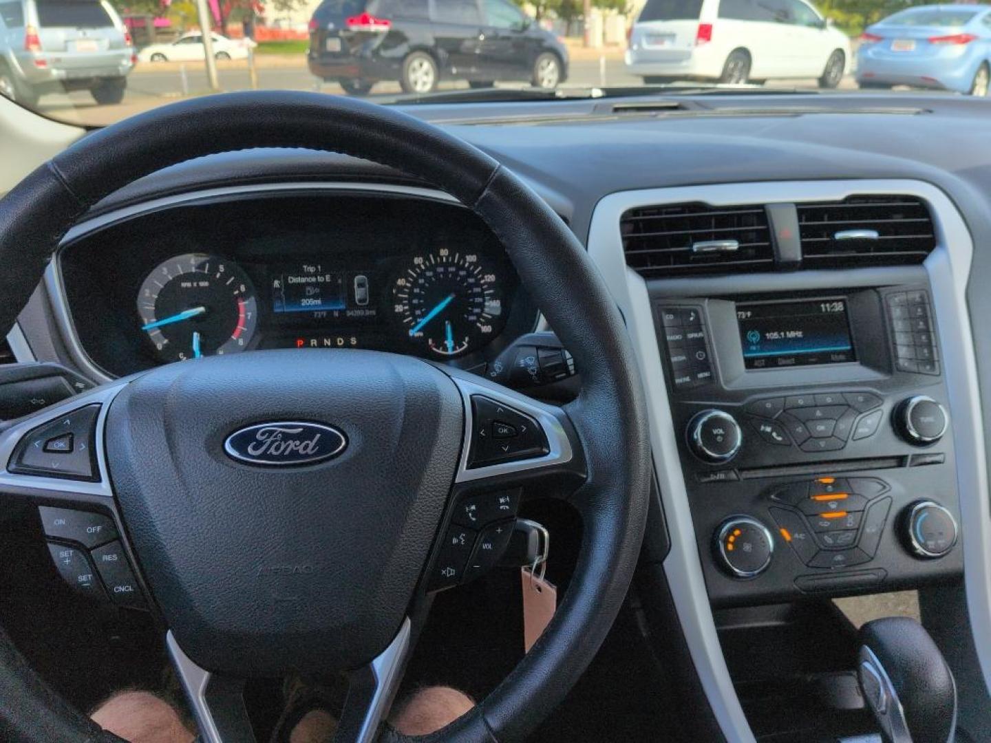 2015 GRAY Ford Fusion SE (1FA6P0H78F5) with an 4 Cyl, 2.5L engine, Automatic transmission, located at 10890 W. Colfax Ave., Lakewood, CO, 80215, (303) 274-7692, 39.739914, -105.120132 - Photo#10