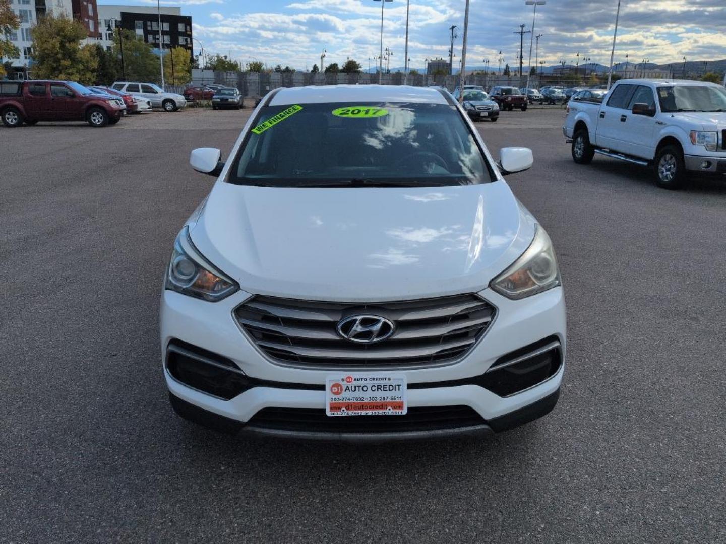 2017 WHITE Hyundai Santa Fe Sport Base (5XYZT3LB8HG) with an 4 Cyl, 2.4L engine, Automatic transmission, located at 10890 W. Colfax Ave., Lakewood, CO, 80215, (303) 274-7692, 39.739914, -105.120132 - Photo#1