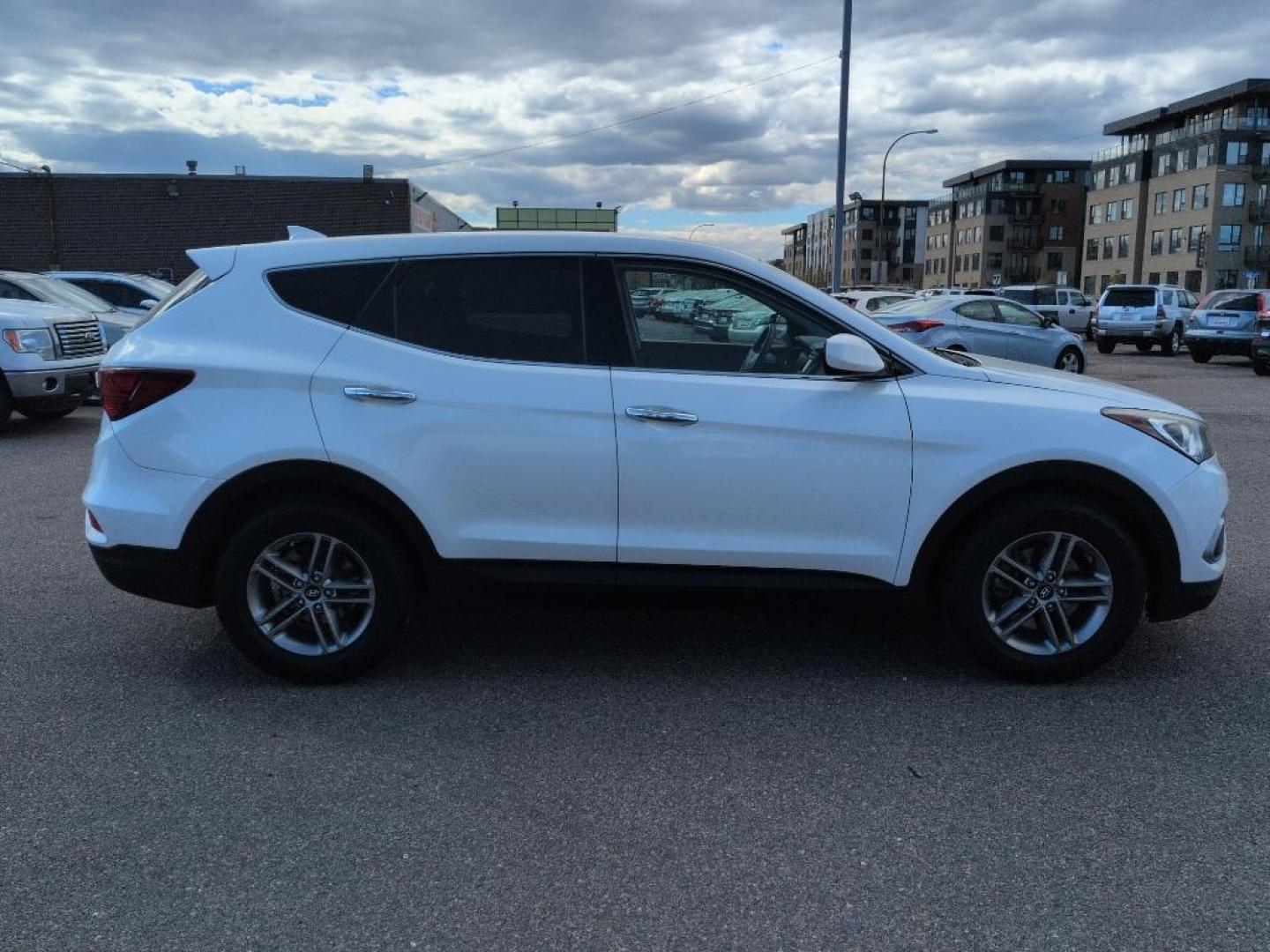 2017 WHITE Hyundai Santa Fe Sport Base (5XYZT3LB8HG) with an 4 Cyl, 2.4L engine, Automatic transmission, located at 10890 W. Colfax Ave., Lakewood, CO, 80215, (303) 274-7692, 39.739914, -105.120132 - Photo#3