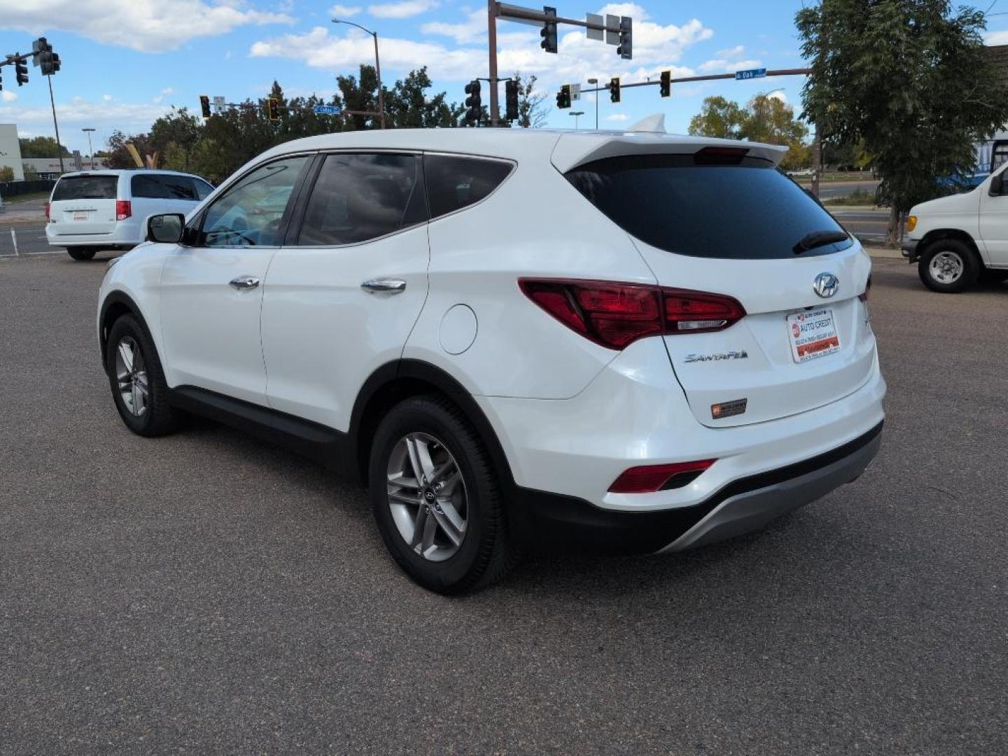 2017 WHITE Hyundai Santa Fe Sport Base (5XYZT3LB8HG) with an 4 Cyl, 2.4L engine, Automatic transmission, located at 10890 W. Colfax Ave., Lakewood, CO, 80215, (303) 274-7692, 39.739914, -105.120132 - Photo#6