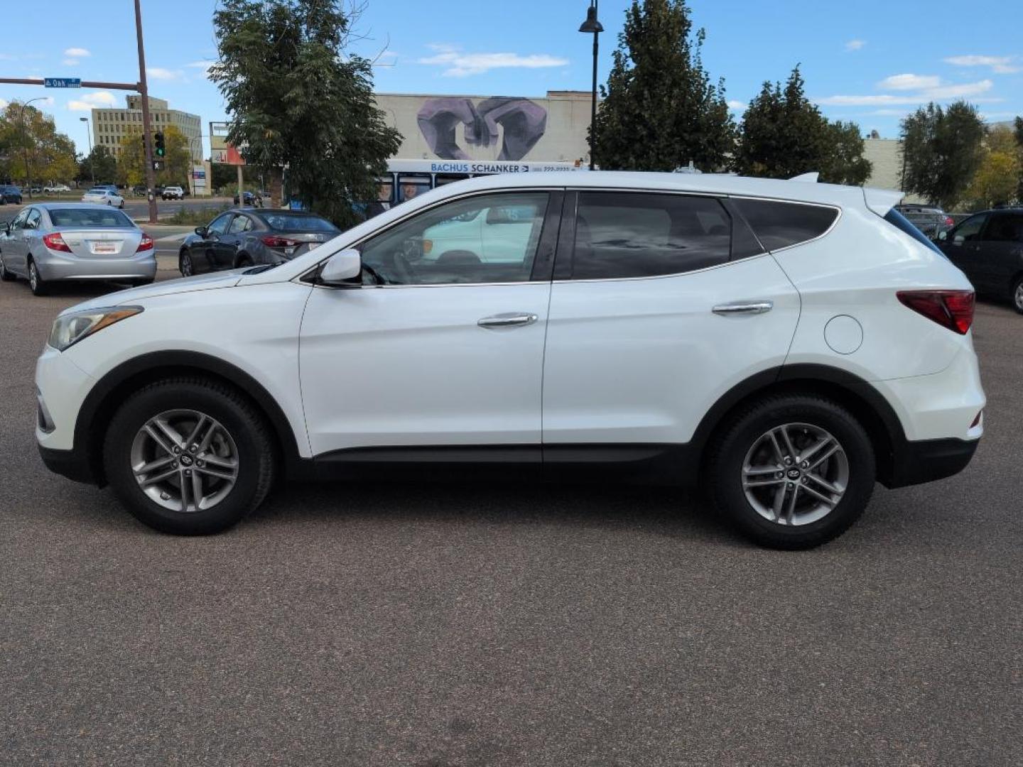 2017 WHITE Hyundai Santa Fe Sport Base (5XYZT3LB8HG) with an 4 Cyl, 2.4L engine, Automatic transmission, located at 10890 W. Colfax Ave., Lakewood, CO, 80215, (303) 274-7692, 39.739914, -105.120132 - Photo#7
