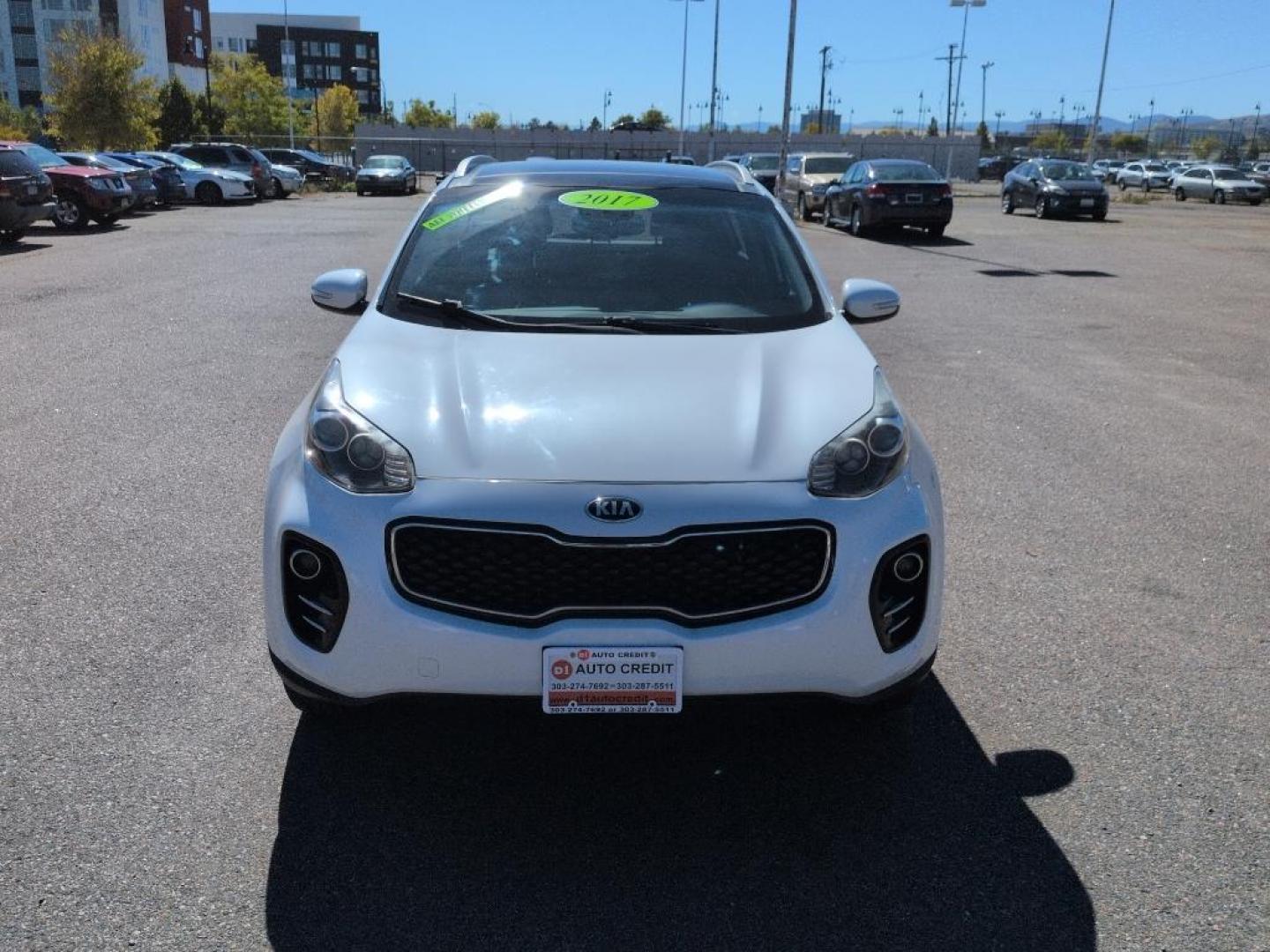 2017 WHITE Kia Sportage EX (KNDPNCAC1H7) with an 4 Cyl, 2.4L engine, Automatic transmission, located at 10890 W. Colfax Ave., Lakewood, CO, 80215, (303) 274-7692, 39.739914, -105.120132 - Photo#1
