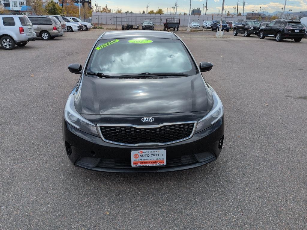 2017 BLACK Kia Forte LX 6A (3KPFL4A79HE) with an 4 Cyl, 2.0L engine, Automatic transmission, located at 10890 W. Colfax Ave., Lakewood, CO, 80215, (303) 274-7692, 39.739914, -105.120132 - Photo#1