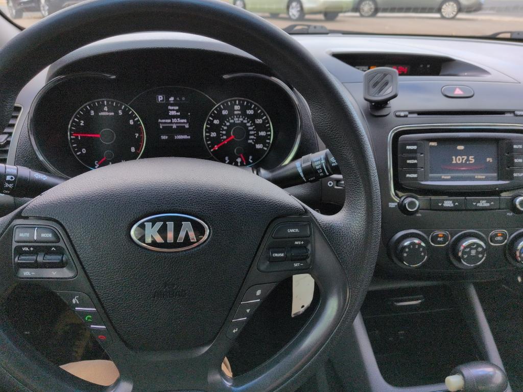 2017 BLACK Kia Forte LX 6A (3KPFL4A79HE) with an 4 Cyl, 2.0L engine, Automatic transmission, located at 10890 W. Colfax Ave., Lakewood, CO, 80215, (303) 274-7692, 39.739914, -105.120132 - Photo#10