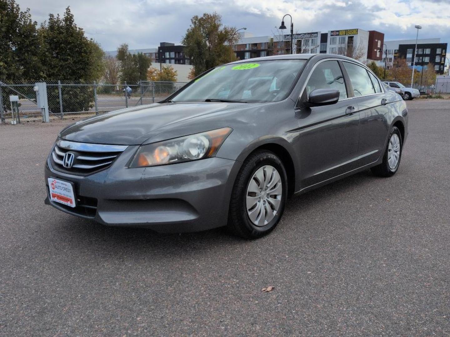 2012 GRAY Honda Accord LX (1HGCP2F33CA) with an 4 Cyl, 2.4L engine, Automatic transmission, located at 10890 W. Colfax Ave., Lakewood, CO, 80215, (303) 274-7692, 39.739914, -105.120132 - Photo#0
