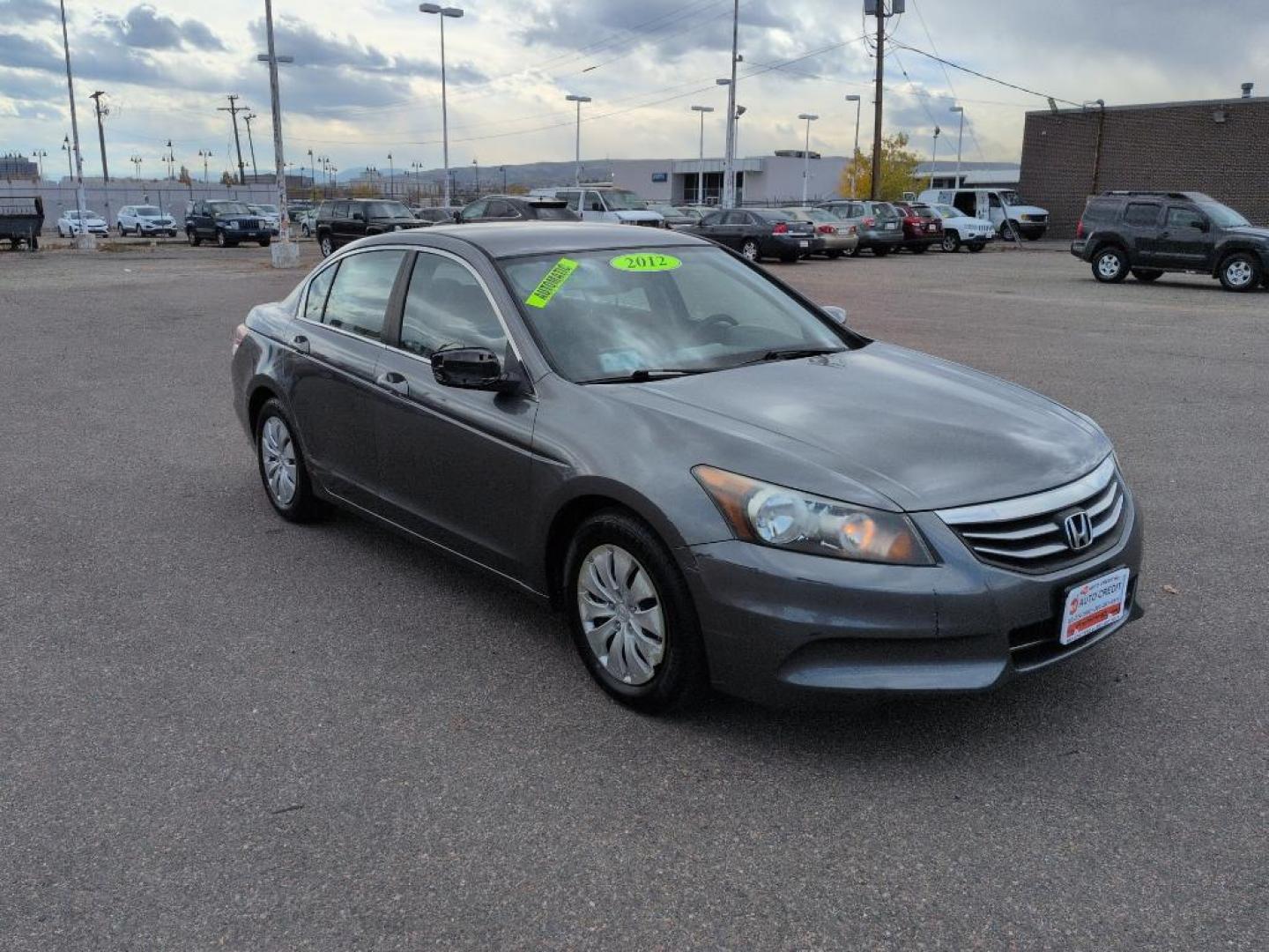 2012 GRAY Honda Accord LX (1HGCP2F33CA) with an 4 Cyl, 2.4L engine, Automatic transmission, located at 10890 W. Colfax Ave., Lakewood, CO, 80215, (303) 274-7692, 39.739914, -105.120132 - Photo#2
