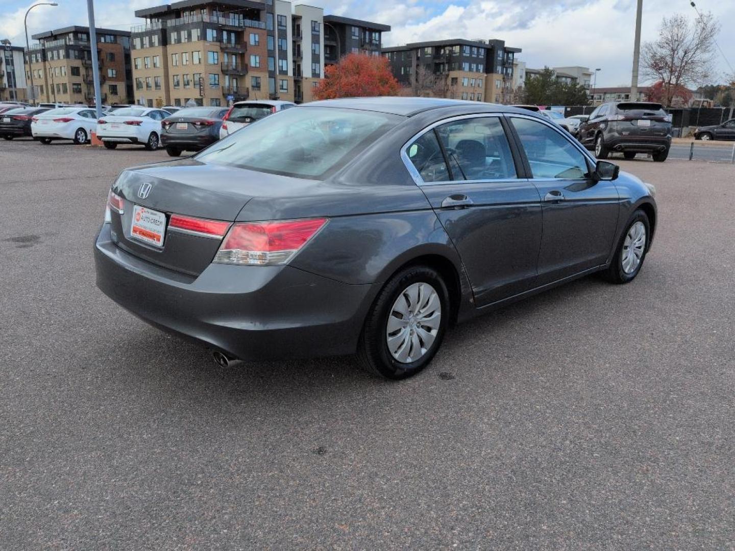 2012 GRAY Honda Accord LX (1HGCP2F33CA) with an 4 Cyl, 2.4L engine, Automatic transmission, located at 10890 W. Colfax Ave., Lakewood, CO, 80215, (303) 274-7692, 39.739914, -105.120132 - Photo#4