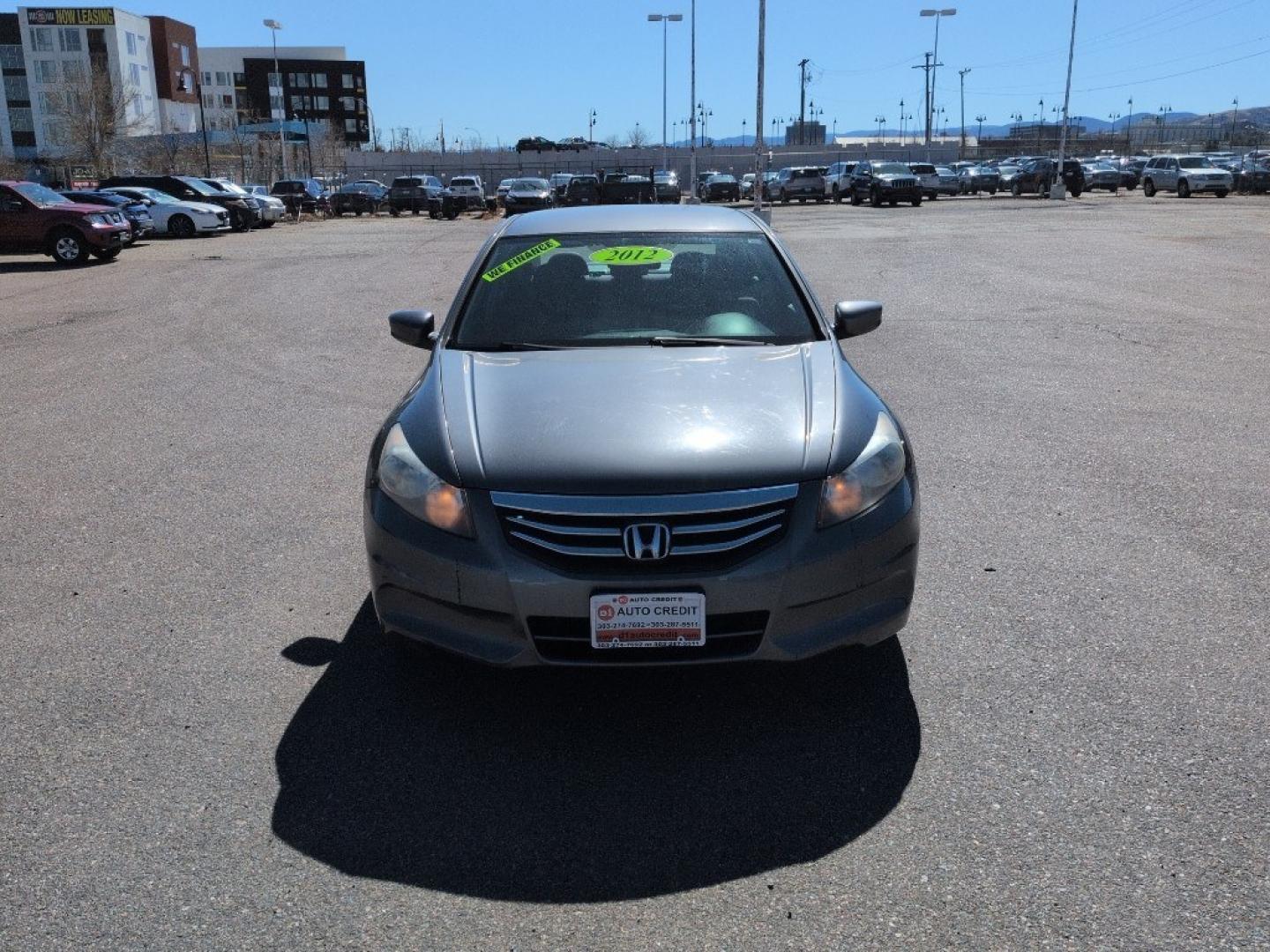 2012 GRAY Honda Accord LX (1HGCP2F33CA) with an 4 Cyl, 2.4L engine, Automatic transmission, located at 10890 W. Colfax Ave., Lakewood, CO, 80215, (303) 274-7692, 39.739914, -105.120132 - Photo#1