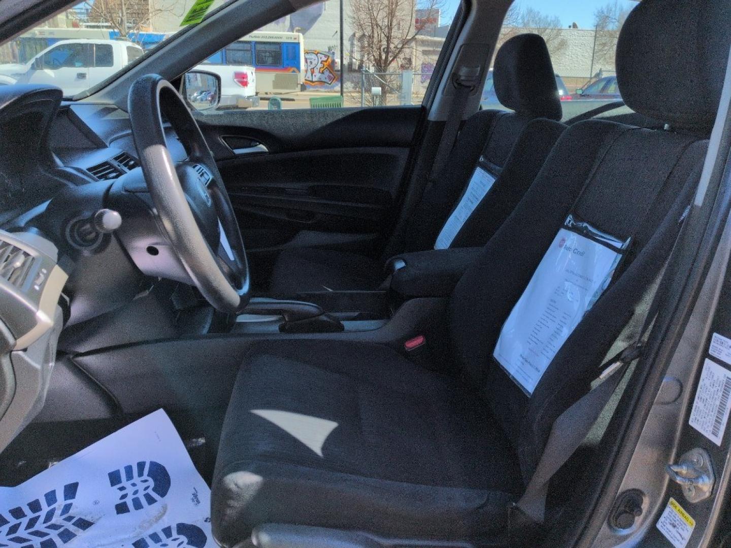2012 GRAY Honda Accord LX (1HGCP2F33CA) with an 4 Cyl, 2.4L engine, Automatic transmission, located at 10890 W. Colfax Ave., Lakewood, CO, 80215, (303) 274-7692, 39.739914, -105.120132 - Photo#9