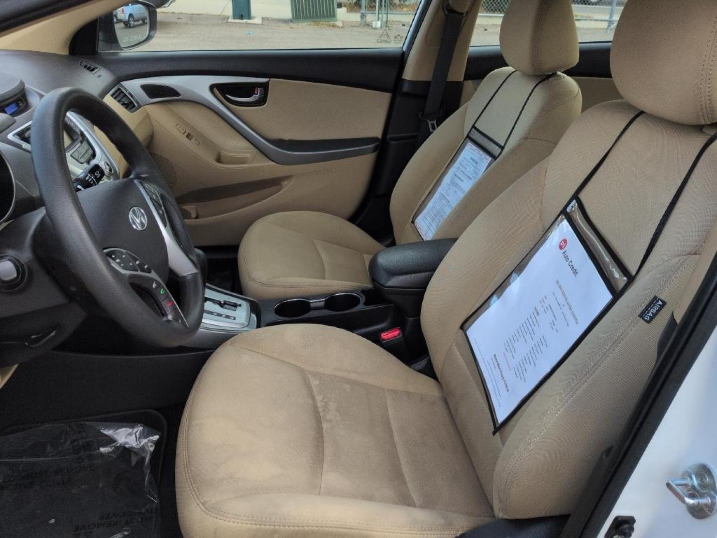2012 WHITE Hyundai Elantra LIMITED (5NPDH4AEXCH) with an 4 Cyl, 1.8L engine, Automatic transmission, located at 10890 W. Colfax Ave., Lakewood, CO, 80215, (303) 274-7692, 39.739914, -105.120132 - Photo#9