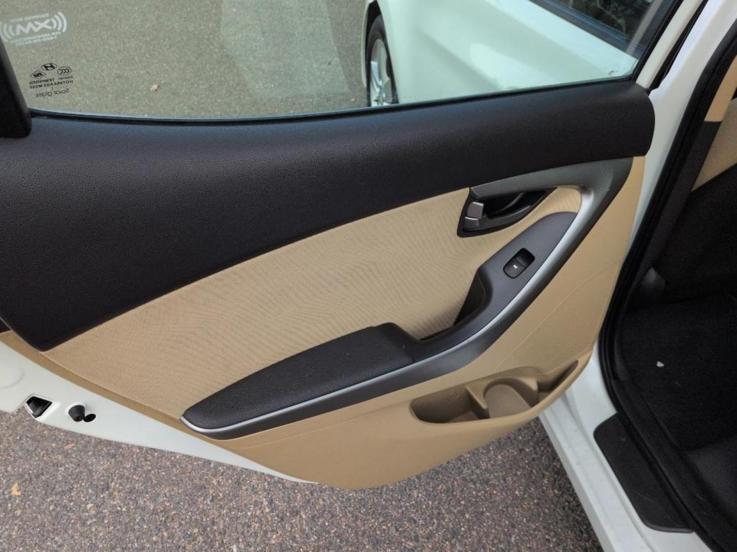 2012 WHITE Hyundai Elantra LIMITED (5NPDH4AEXCH) with an 4 Cyl, 1.8L engine, Automatic transmission, located at 10890 W. Colfax Ave., Lakewood, CO, 80215, (303) 274-7692, 39.739914, -105.120132 - Photo#14