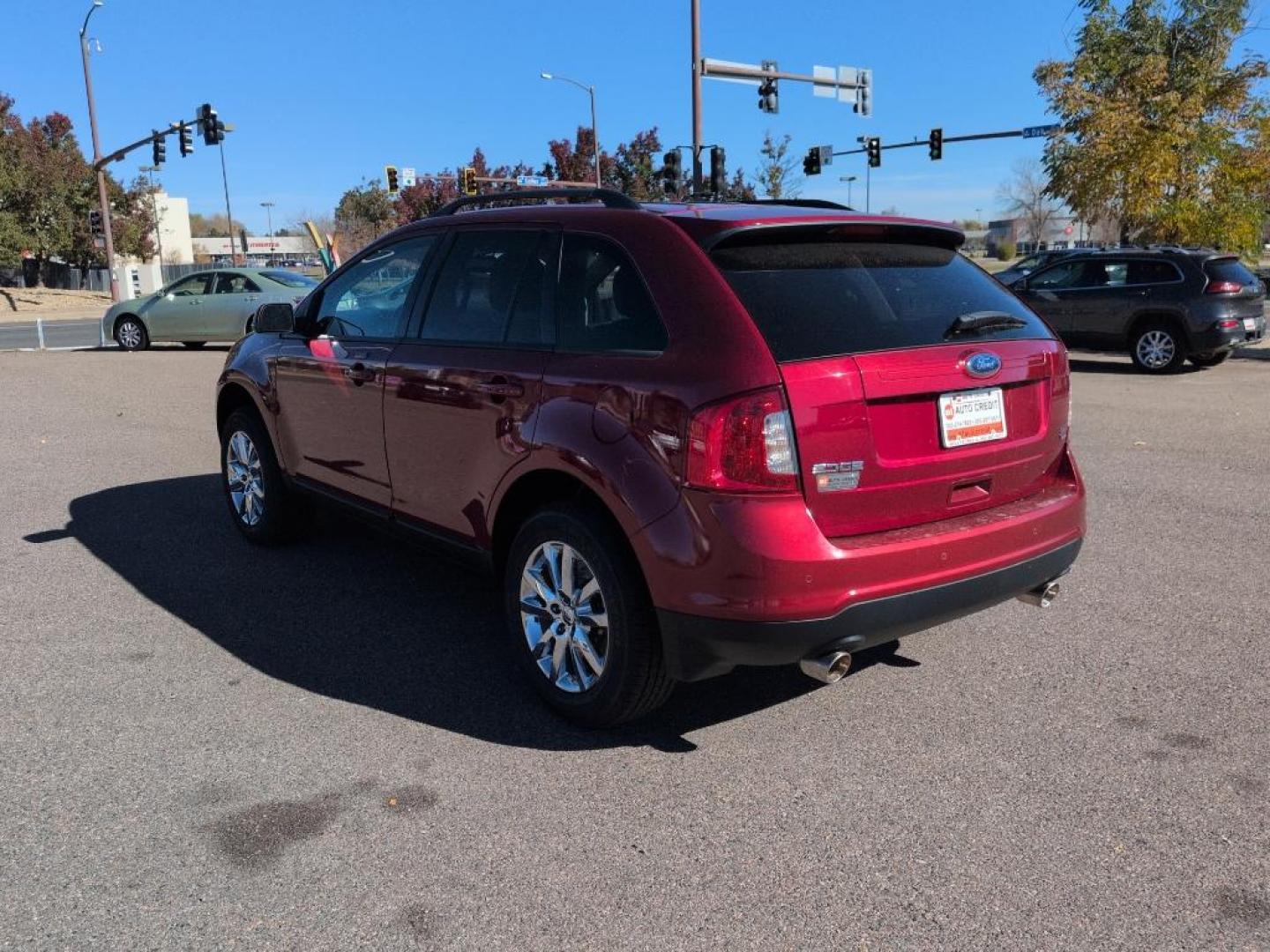 2014 RED Ford Edge SEL (2FMDK4JC8EB) with an V6, 3.5L engine, Automatic transmission, located at 10890 W. Colfax Ave., Lakewood, CO, 80215, (303) 274-7692, 39.739914, -105.120132 - Photo#7