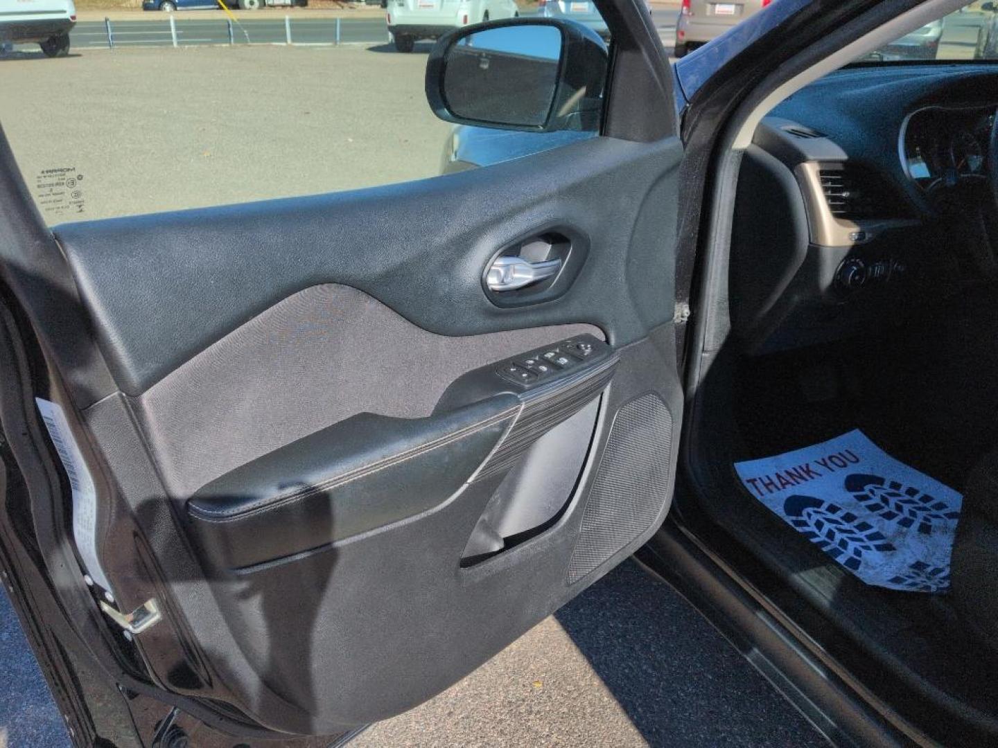 2015 BLACK Jeep Cherokee Latitude (1C4PJMCSXFW) with an V6, 3.2L engine, Automatic transmission, located at 10890 W. Colfax Ave., Lakewood, CO, 80215, (303) 274-7692, 39.739914, -105.120132 - Photo#8