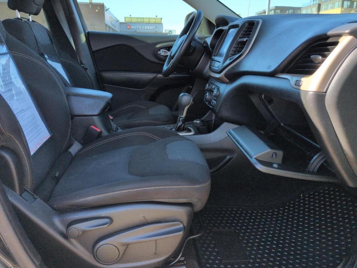 2015 BLACK Jeep Cherokee Latitude (1C4PJMCSXFW) with an V6, 3.2L engine, Automatic transmission, located at 10890 W. Colfax Ave., Lakewood, CO, 80215, (303) 274-7692, 39.739914, -105.120132 - Photo#17