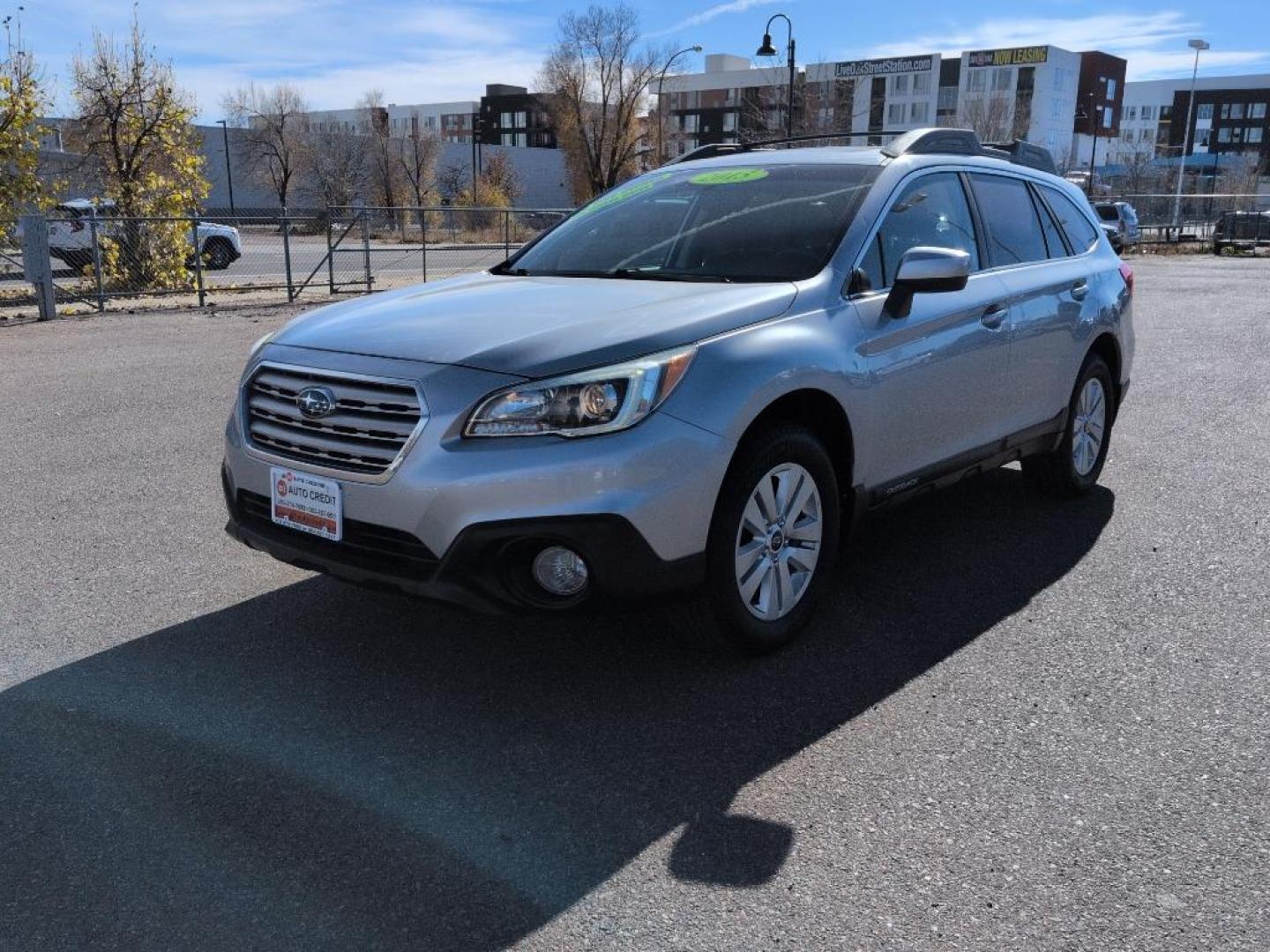 2015 SILVER Subaru Outback 2.5i Premium (4S4BSBEC6F3) with an 4 Cyl, 2.5L engine, Automatic transmission, located at 10890 W. Colfax Ave., Lakewood, CO, 80215, (303) 274-7692, 39.739914, -105.120132 - Photo#0