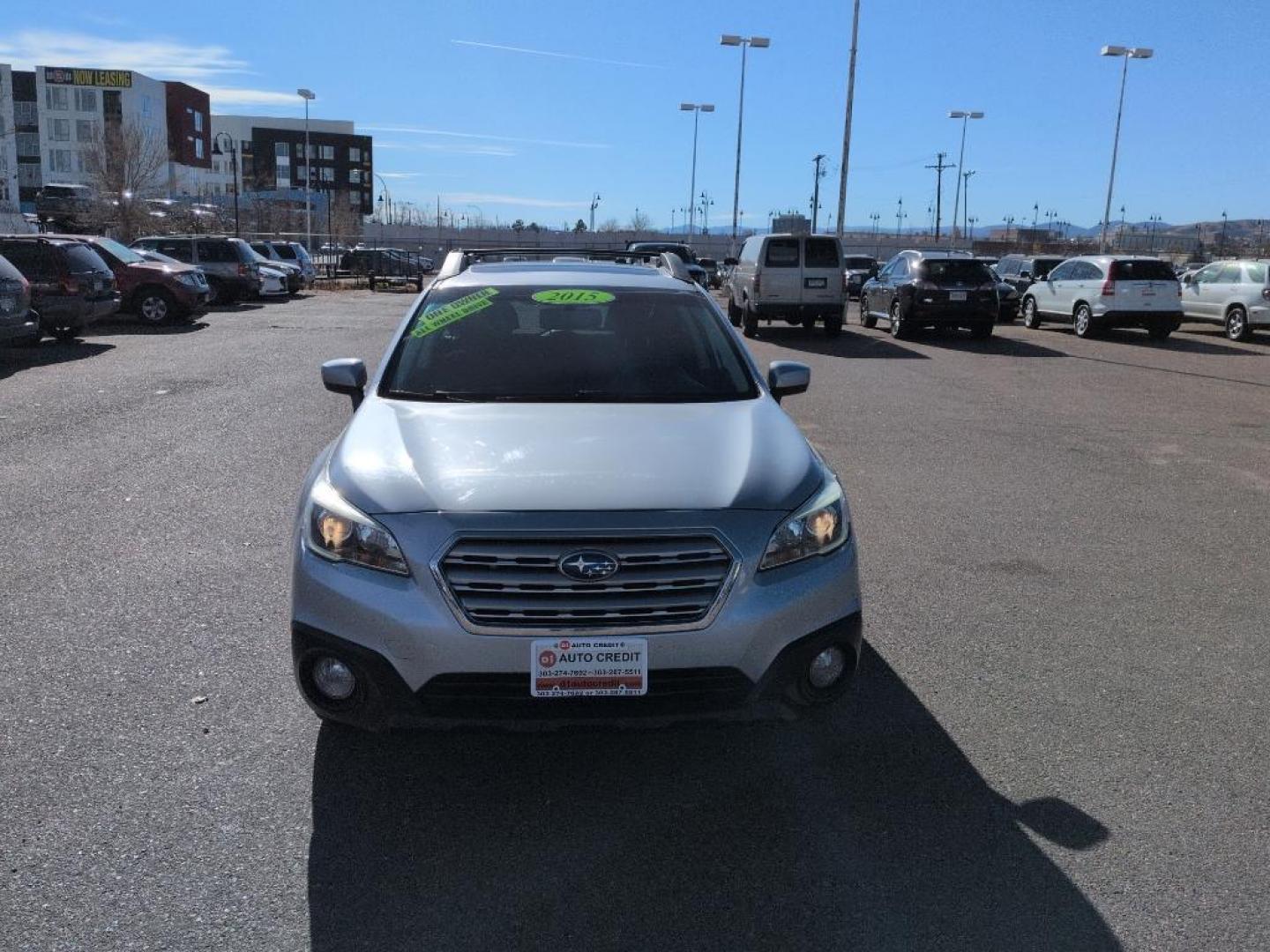 2015 SILVER Subaru Outback 2.5i Premium (4S4BSBEC6F3) with an 4 Cyl, 2.5L engine, Automatic transmission, located at 10890 W. Colfax Ave., Lakewood, CO, 80215, (303) 274-7692, 39.739914, -105.120132 - Photo#1