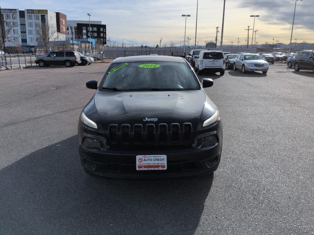 2014 BLACK Jeep Cherokee Sport (1C4PJLAB7EW) with an 4 Cyl, 2.4L engine, Automatic transmission, located at 10890 W. Colfax Ave., Lakewood, CO, 80215, (303) 274-7692, 39.739914, -105.120132 - Photo#1