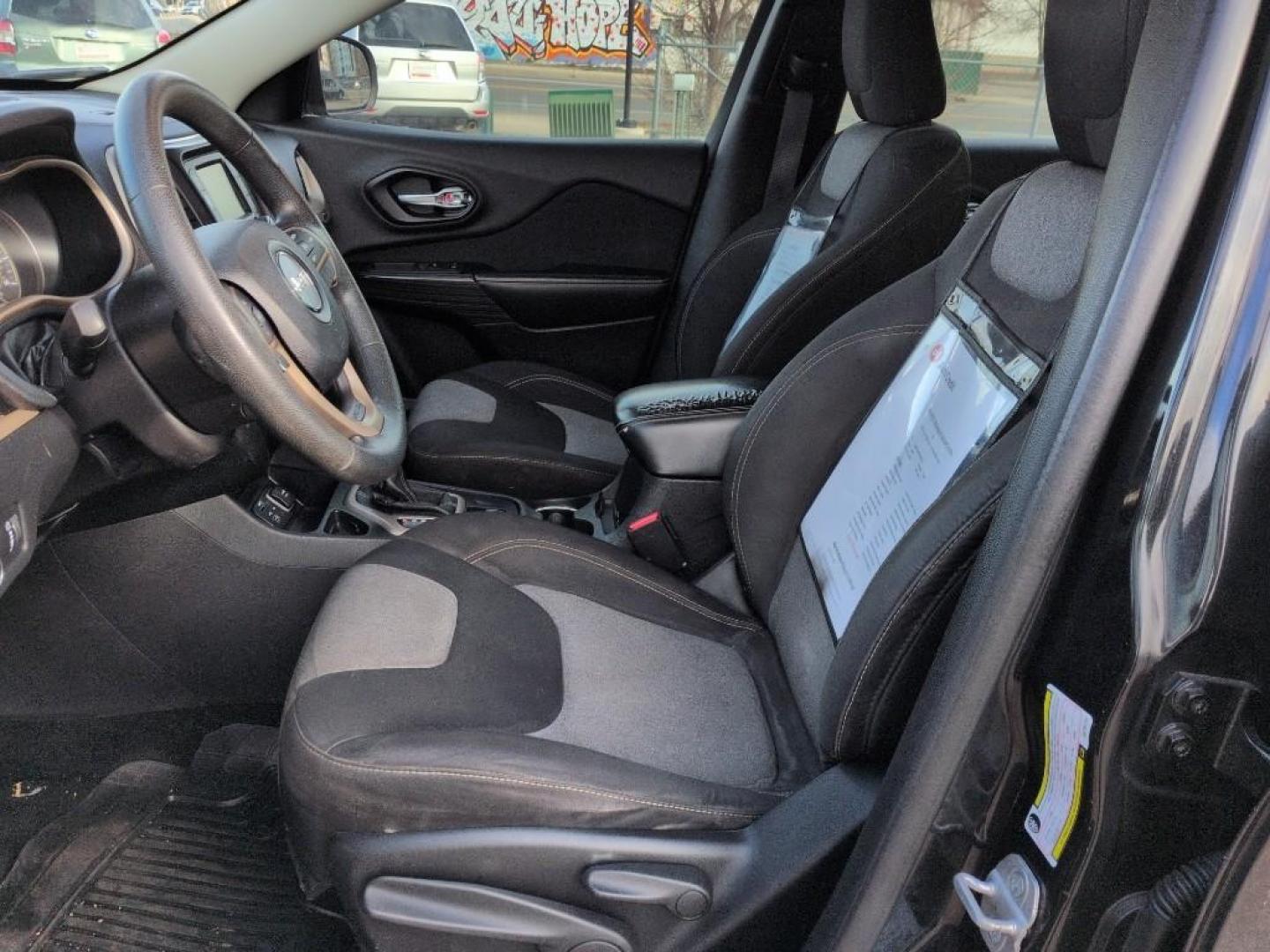 2014 BLACK Jeep Cherokee Sport (1C4PJLAB7EW) with an 4 Cyl, 2.4L engine, Automatic transmission, located at 10890 W. Colfax Ave., Lakewood, CO, 80215, (303) 274-7692, 39.739914, -105.120132 - Photo#9