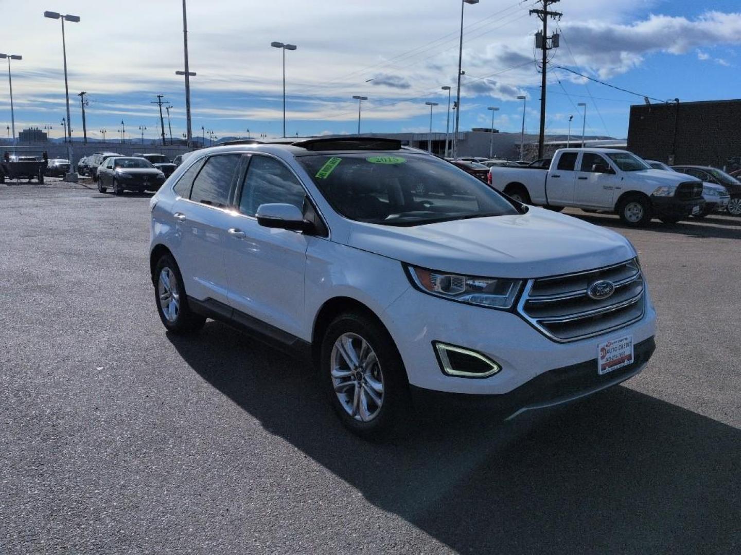 2015 WHITE Ford Edge SEL (2FMTK4J87FB) with an V6, 3.5L engine, Automatic transmission, located at 10890 W. Colfax Ave., Lakewood, CO, 80215, (303) 274-7692, 39.739914, -105.120132 - Photo#2