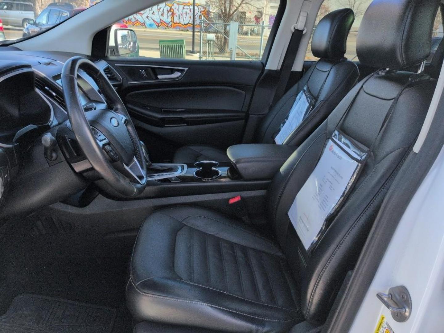 2015 WHITE Ford Edge SEL (2FMTK4J87FB) with an V6, 3.5L engine, Automatic transmission, located at 10890 W. Colfax Ave., Lakewood, CO, 80215, (303) 274-7692, 39.739914, -105.120132 - Photo#9