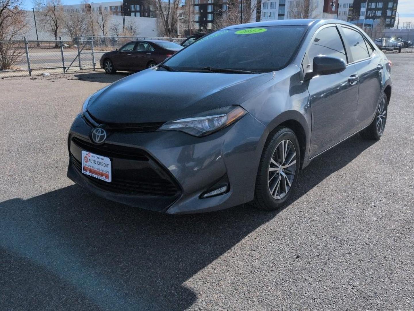 2017 GRAY Toyota Corolla L CVT (5YFBURHEXHP) with an 4 Cyl, 1.8L engine, Automatic transmission, located at 10890 W. Colfax Ave., Lakewood, CO, 80215, (303) 274-7692, 39.739914, -105.120132 - Photo#0