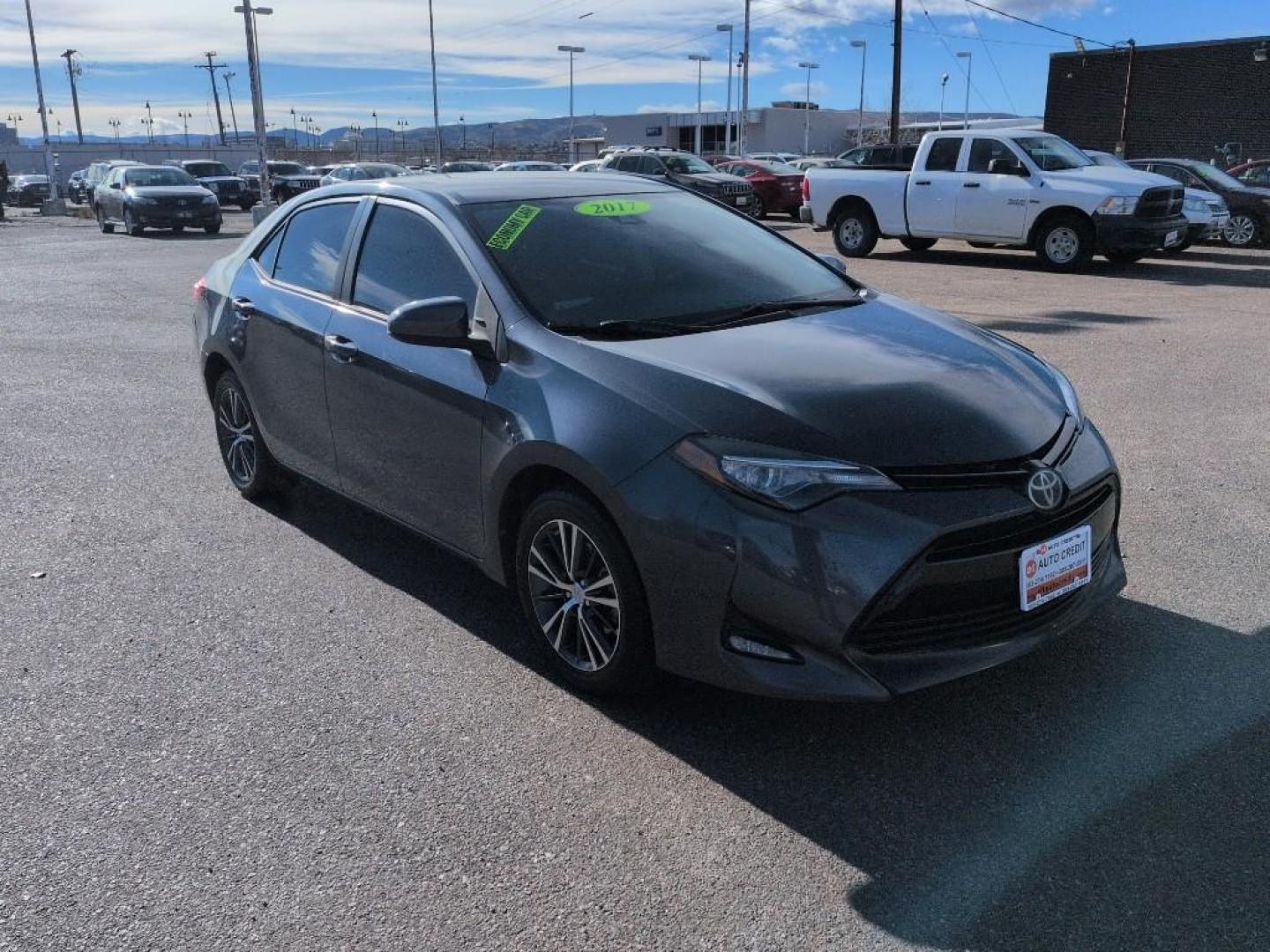 2017 GRAY Toyota Corolla L CVT (5YFBURHEXHP) with an 4 Cyl, 1.8L engine, Automatic transmission, located at 10890 W. Colfax Ave., Lakewood, CO, 80215, (303) 274-7692, 39.739914, -105.120132 - Photo#2