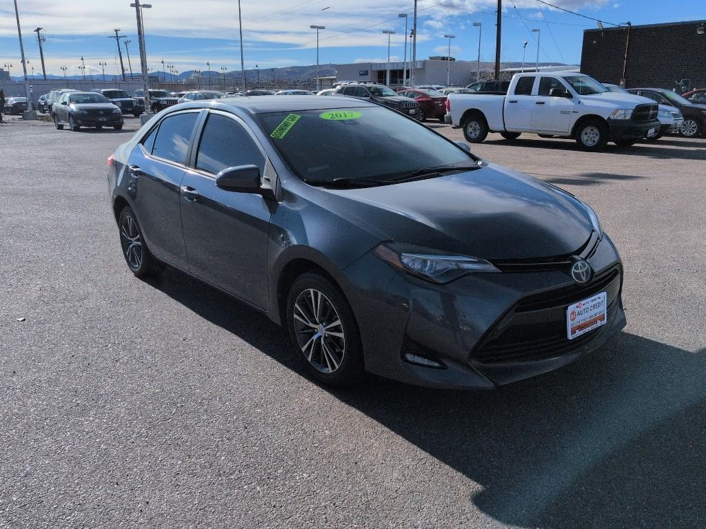 2017 GRAY Toyota Corolla L CVT (5YFBURHEXHP) with an 4 Cyl, 1.8L engine, Automatic transmission, located at 10890 W. Colfax Ave., Lakewood, CO, 80215, (303) 274-7692, 39.739914, -105.120132 - Photo#2